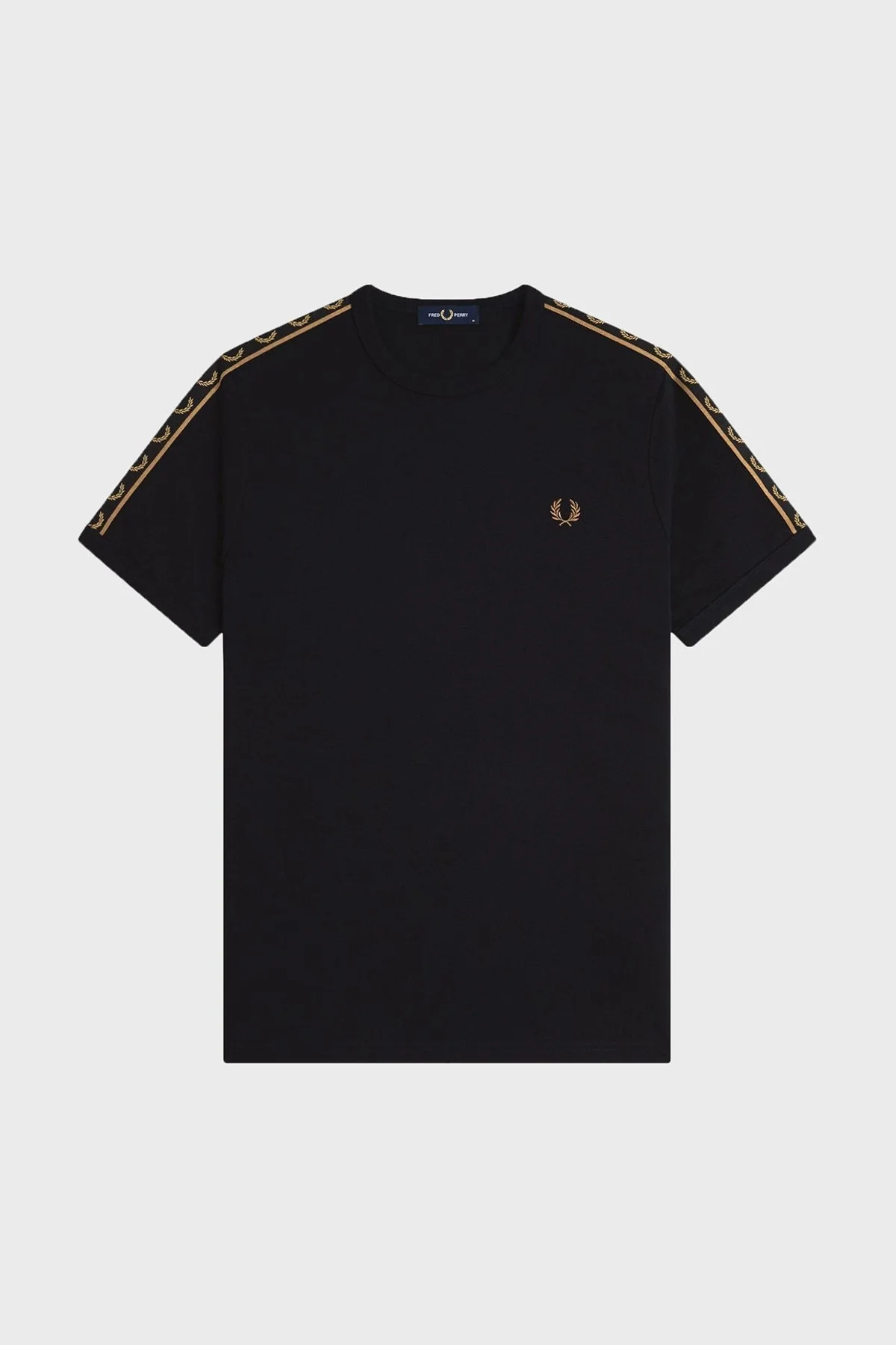 Fred Perry Logolu % 100 Pamuk Regular Fit Bisiklet Yaka Erkek T Shirt M4613 S77 SİYAH - 5