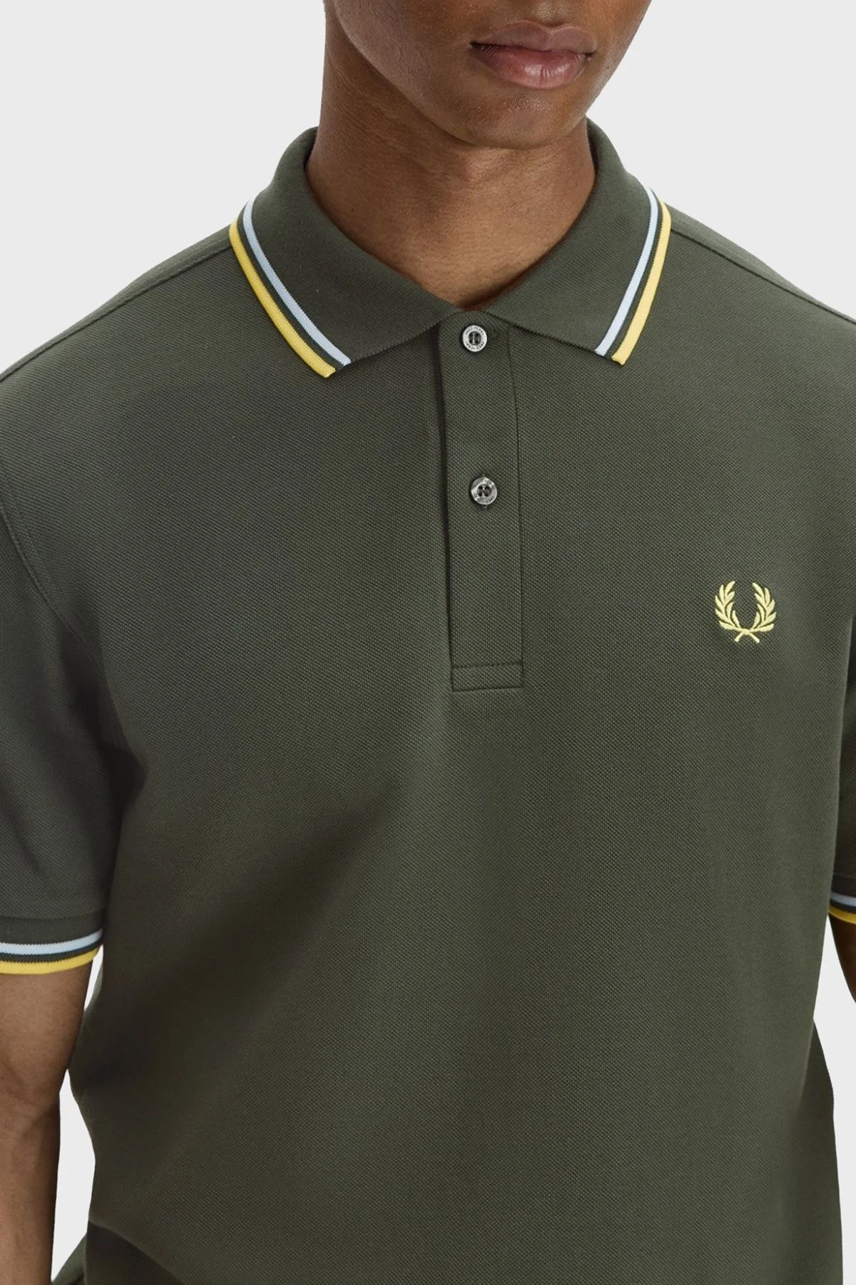 Fred Perry Logolu % 100 Pamuk Regular Fit Düğmeli Erkek Polo M3600 05B HAKİ - 3