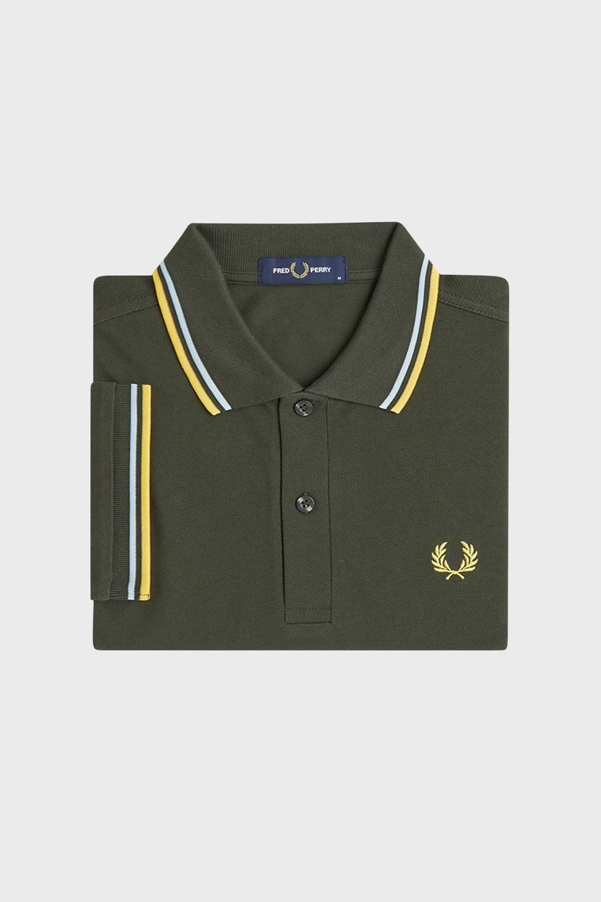 Fred Perry Logolu % 100 Pamuk Regular Fit Düğmeli Erkek Polo M3600 05B HAKİ - 5