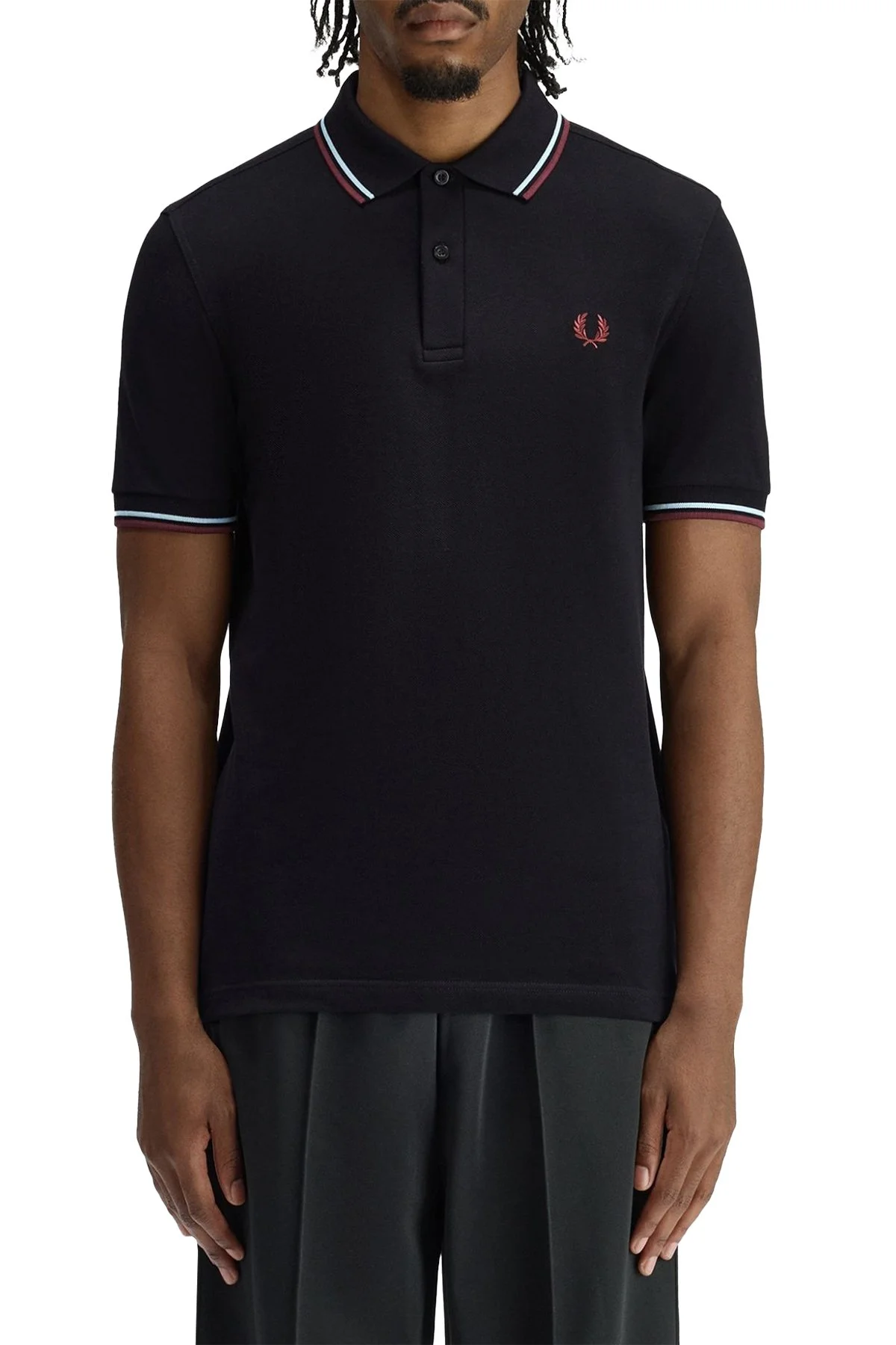 Fred Perry Logolu % 100 Pamuk Regular Fit Düğmeli Erkek Polo M3600P 10B LACİVERT - 1