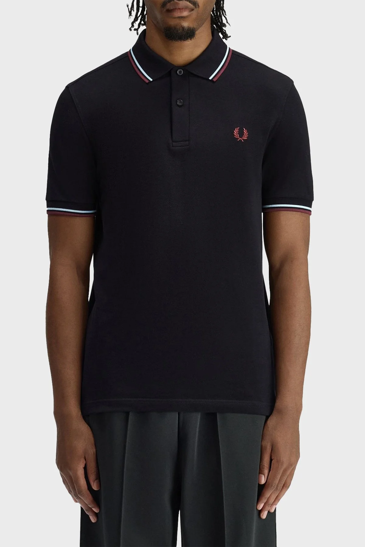 Fred Perry Logolu % 100 Pamuk Regular Fit Düğmeli Erkek Polo M3600P 10B Lacivert - 1