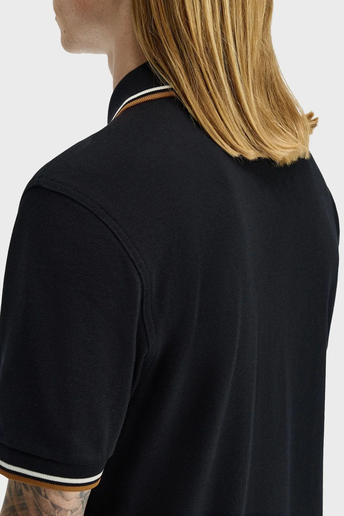 Fred Perry Logolu % 100 Pamuk Regular Fit Düğmeli Erkek Polo M3600P P69 SİYAH - 3