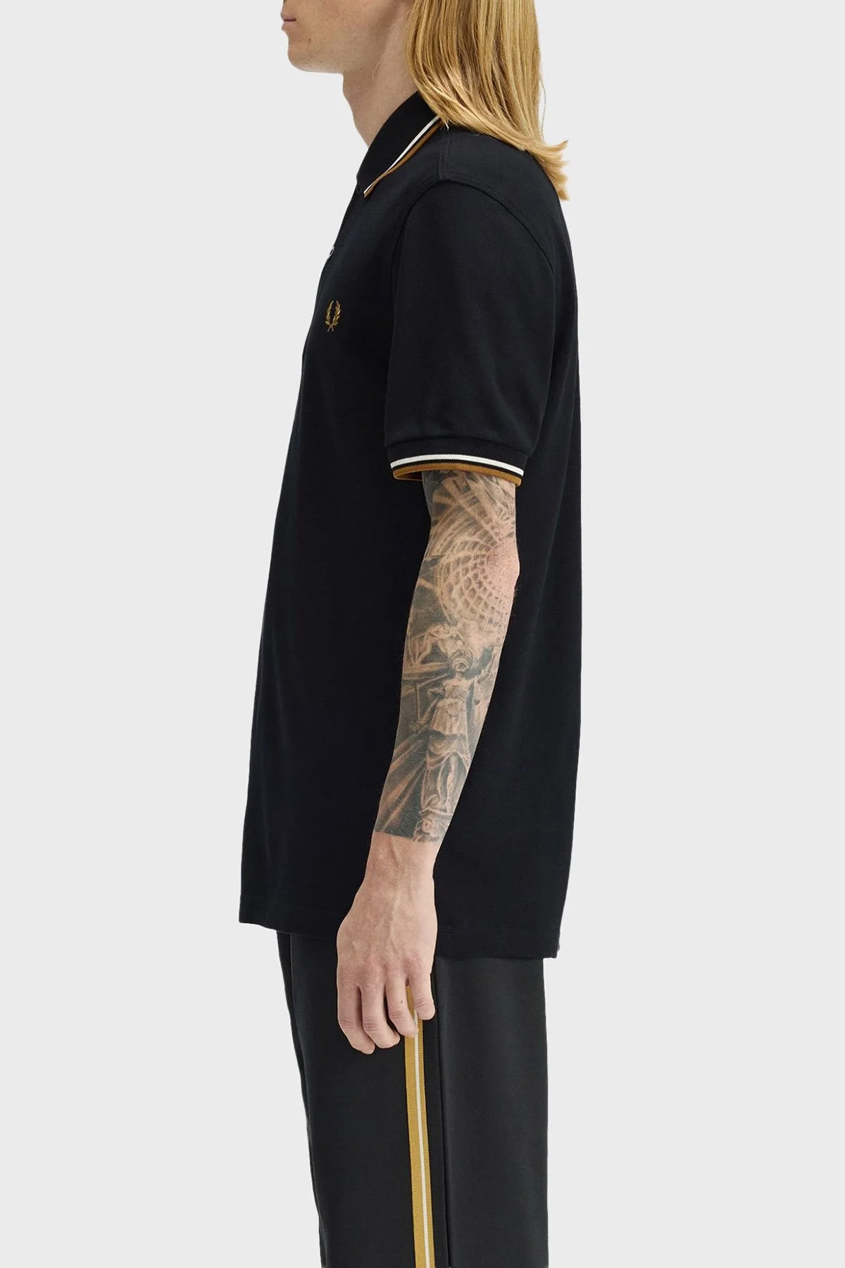 Fred Perry Logolu % 100 Pamuk Regular Fit Düğmeli Erkek Polo M3600P P69 SİYAH - 5