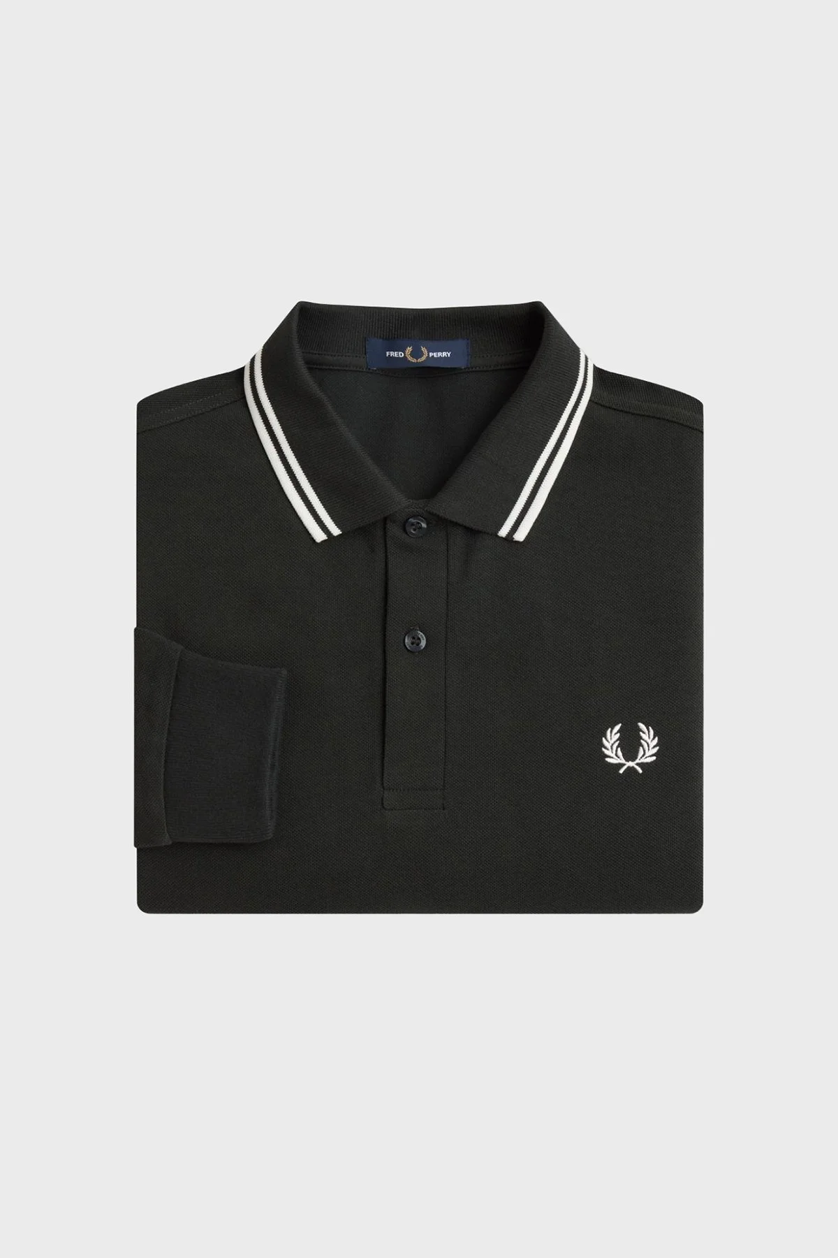Fred Perry Logolu % 100 Pamuk Regular Fit Düğmeli Erkek Polo Yaka Sweat M3636 T50 HAKİ - 3