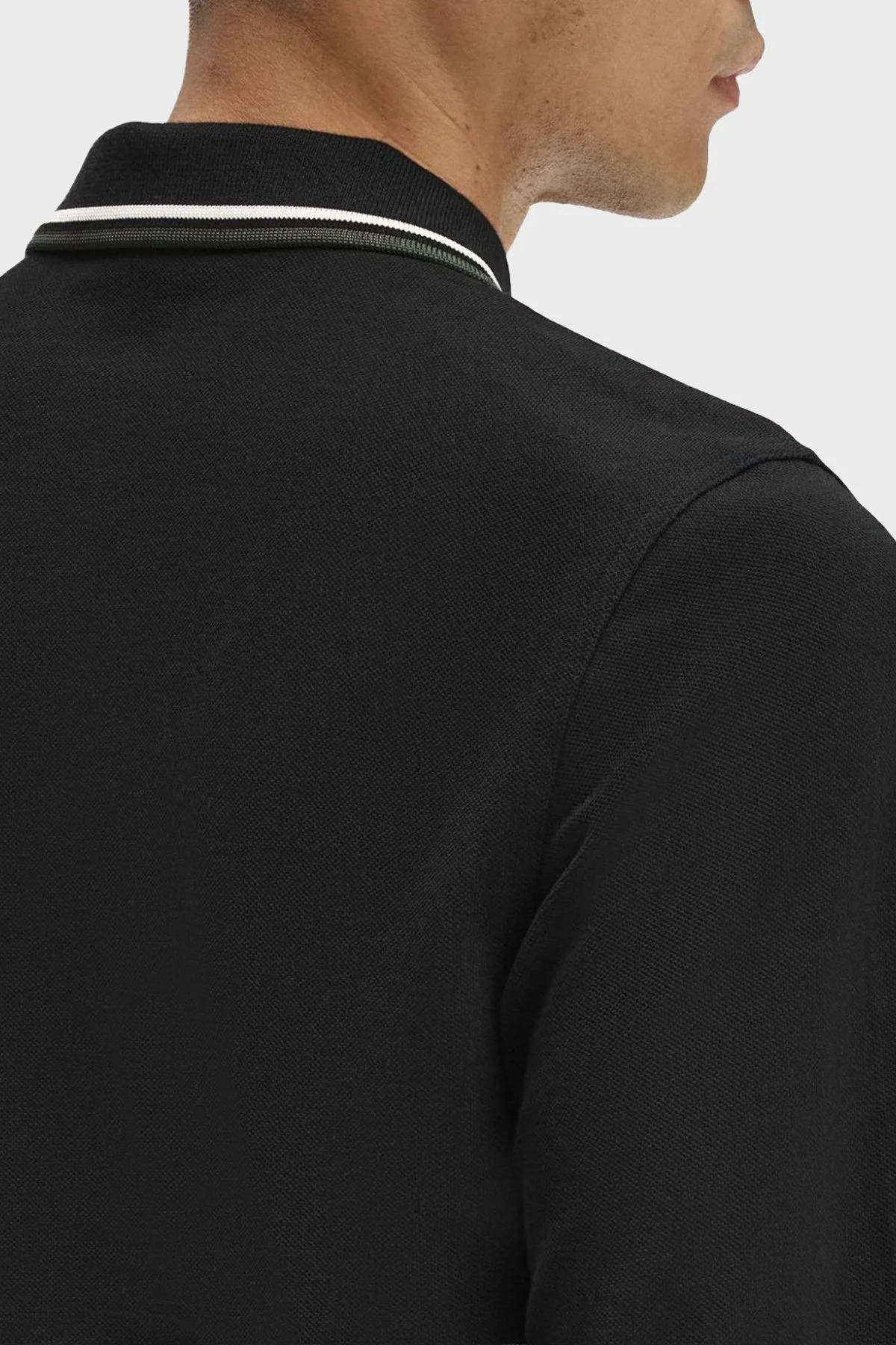 Fred Perry Logolu % 100 Pamuk Regular Fit Düğmeli Erkek Polo Yaka Sweat M3636 W54 SİYAH - 4