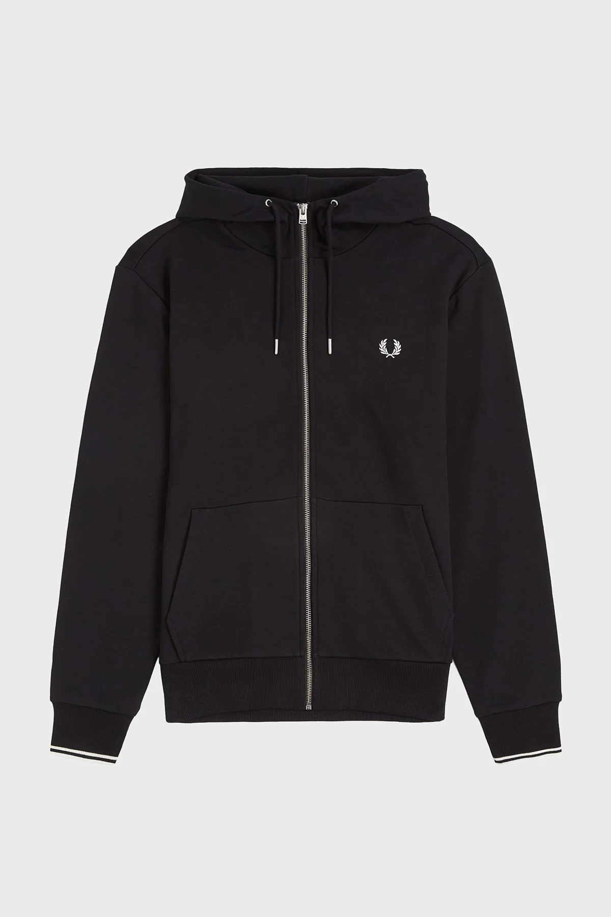 Fred Perry Logolu % 100 Pamuk Regular Fit Kapüşonlu Erkek Sweat J7536 198 SİYAH - 6