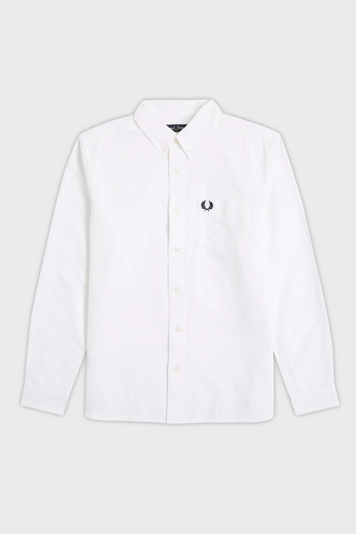 Fred Perry Logolu % 100 Pamuk Regular Fit Tek Cepli Düğmeli Yaka Erkek Gömlek M5516 100 BEYAZ - 5