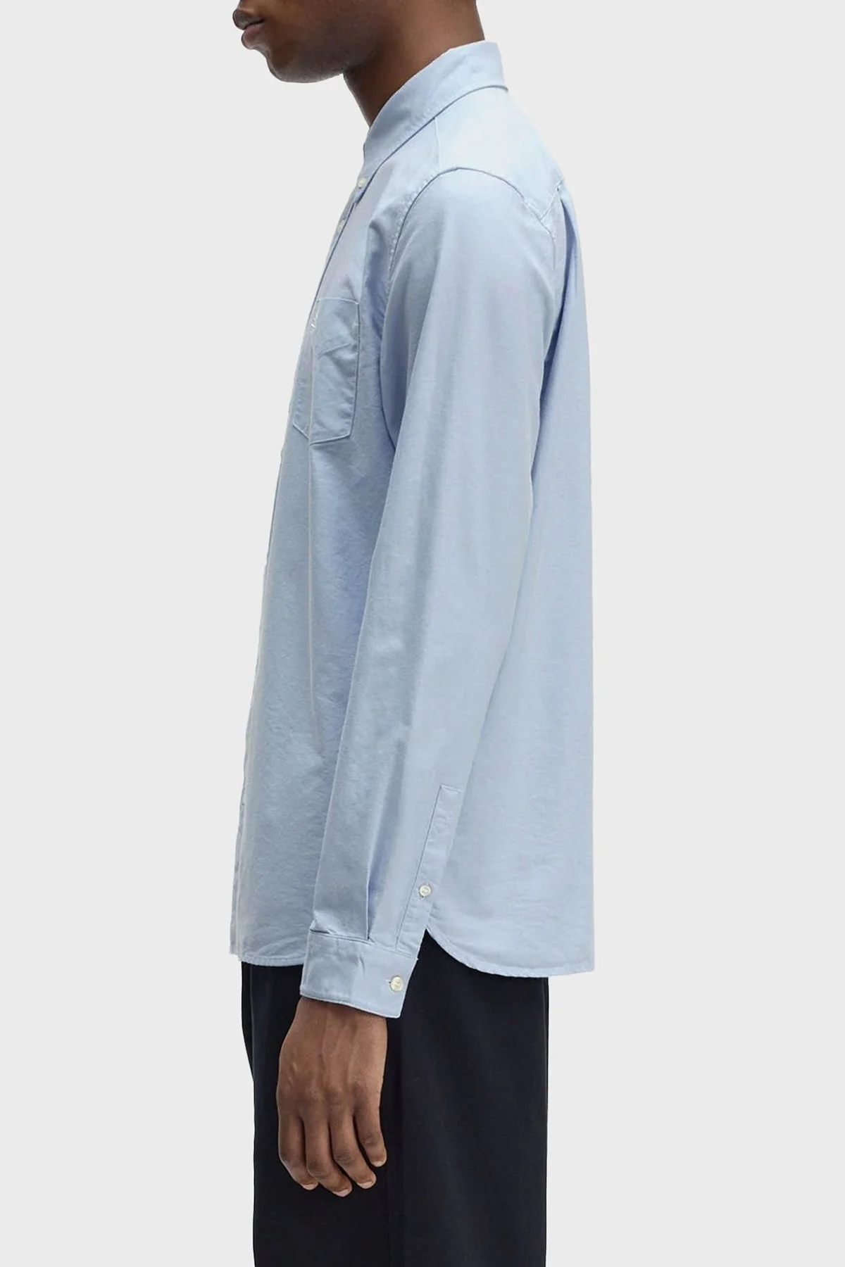 Fred Perry Logolu % 100 Pamuk Regular Fit Tek Cepli Düğmeli Yaka Erkek Gömlek M5516 146 AÇIK MAVİ - 10