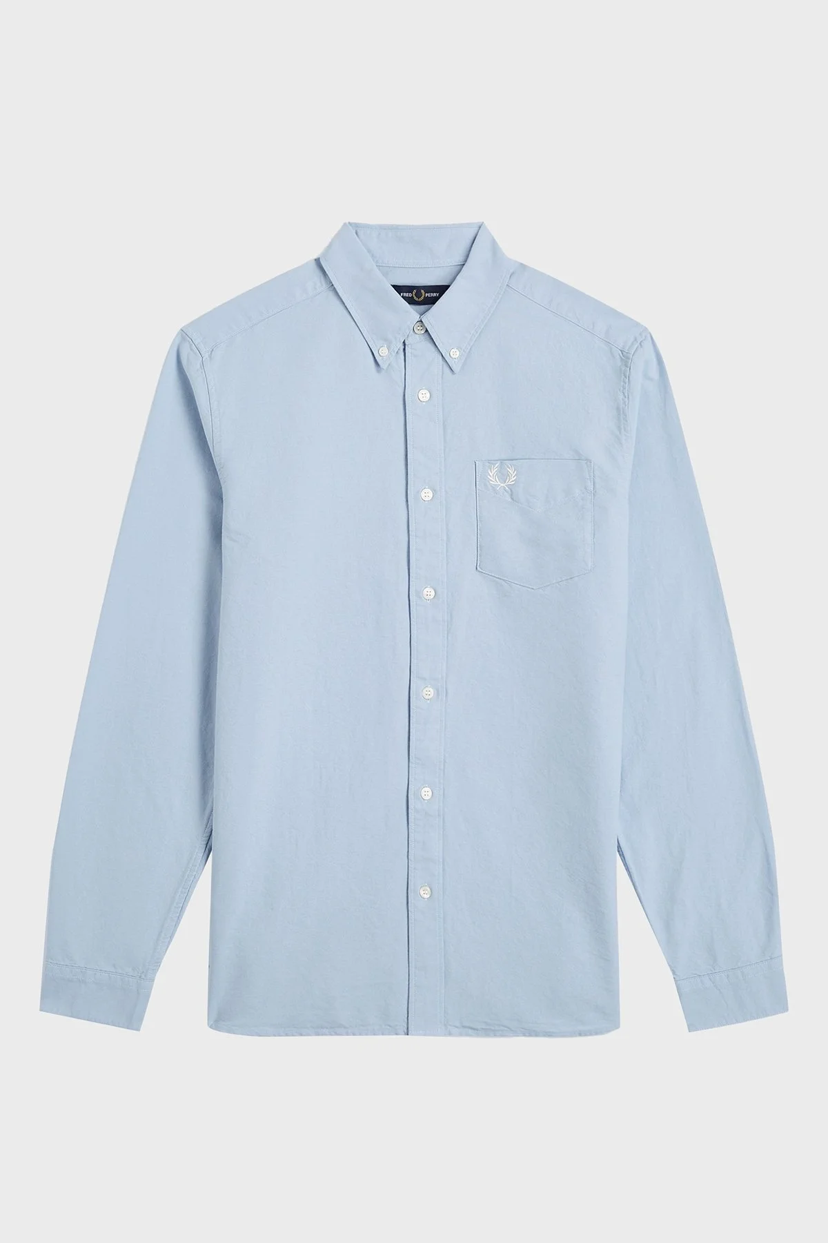 Fred Perry Logolu % 100 Pamuk Regular Fit Tek Cepli Düğmeli Yaka Erkek Gömlek M5516 146 AÇIK MAVİ - 13