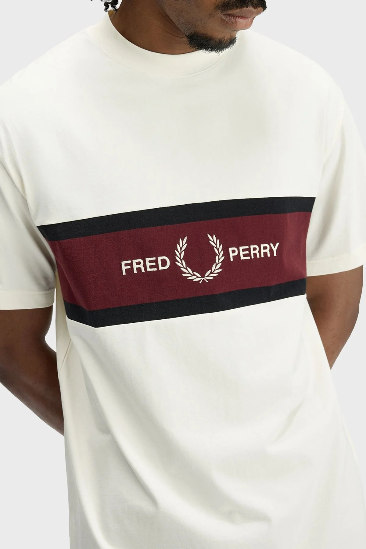 Fred Perry Logolu % 100 Pamuk Relaxed Fit Bisiklet Yaka Erkek T Shirt M2405 560 EKRU - 4