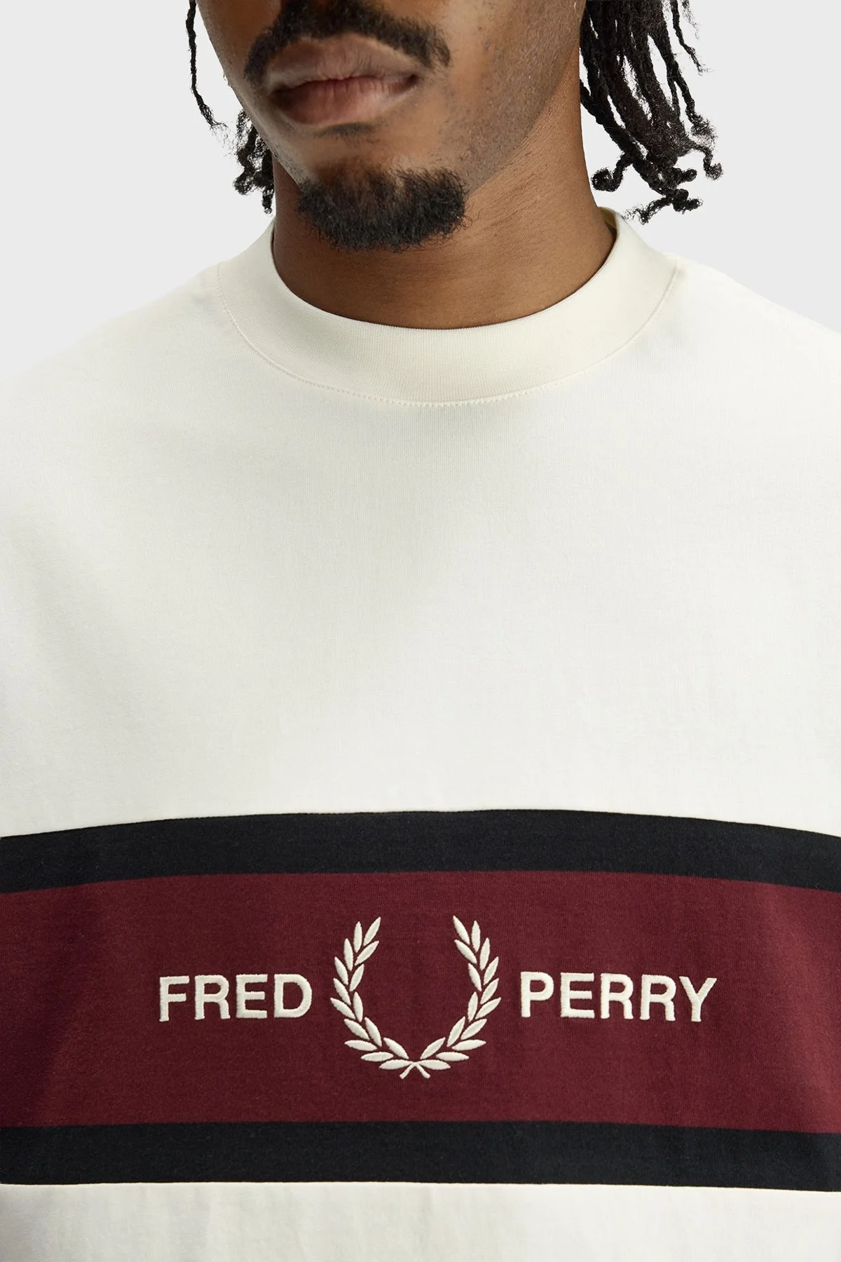 Fred Perry Logolu % 100 Pamuk Relaxed Fit Bisiklet Yaka Erkek T Shirt M2405 560 EKRU - 5