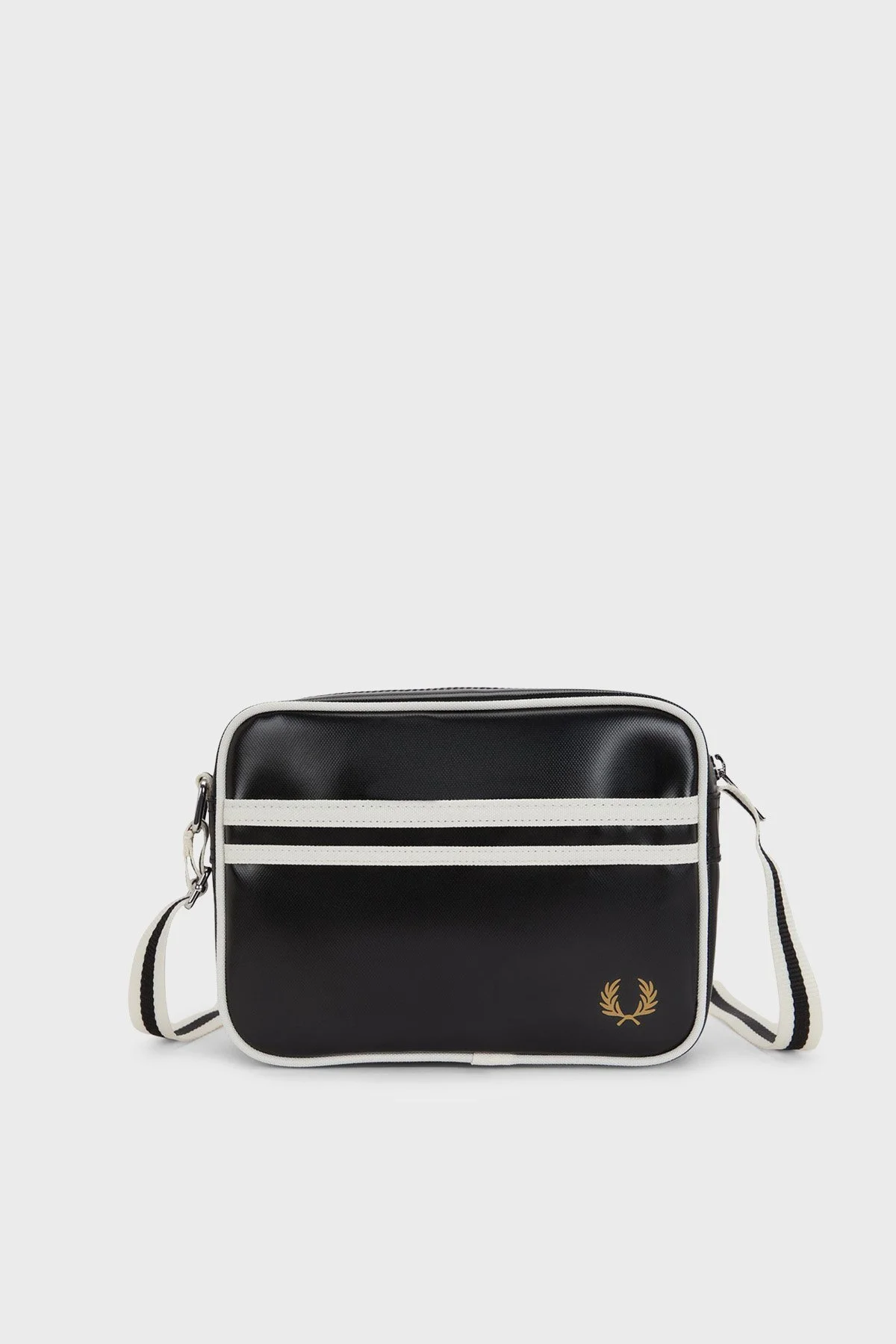 Fred Perry Logolu Ayarlanabilir Askılı Unisex Çanta L2168 D57 Siyah-ekru - 1