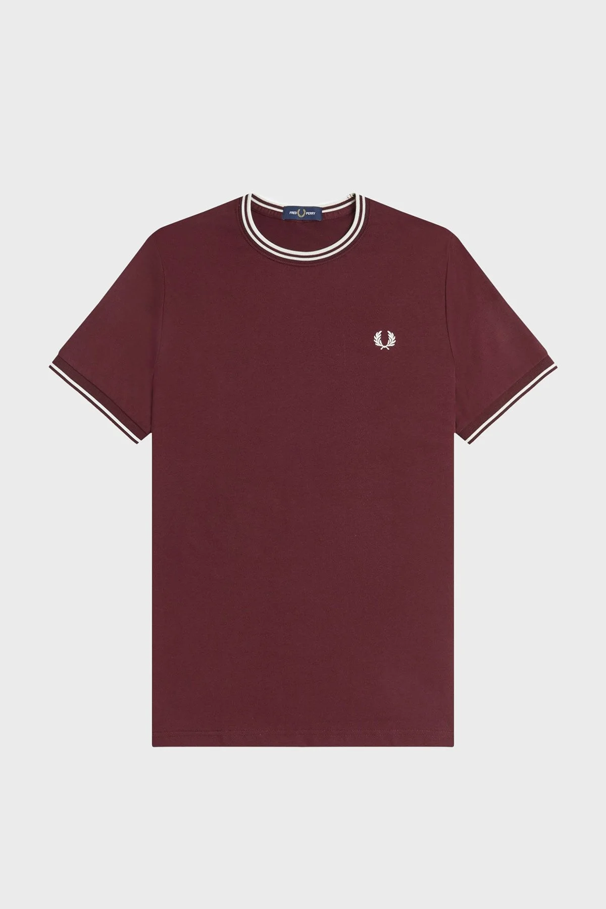Fred Perry Logolu Pamuklu Regular Fit Bisiklet Yaka Erkek T Shirt M1588V 64A BORDO - 5