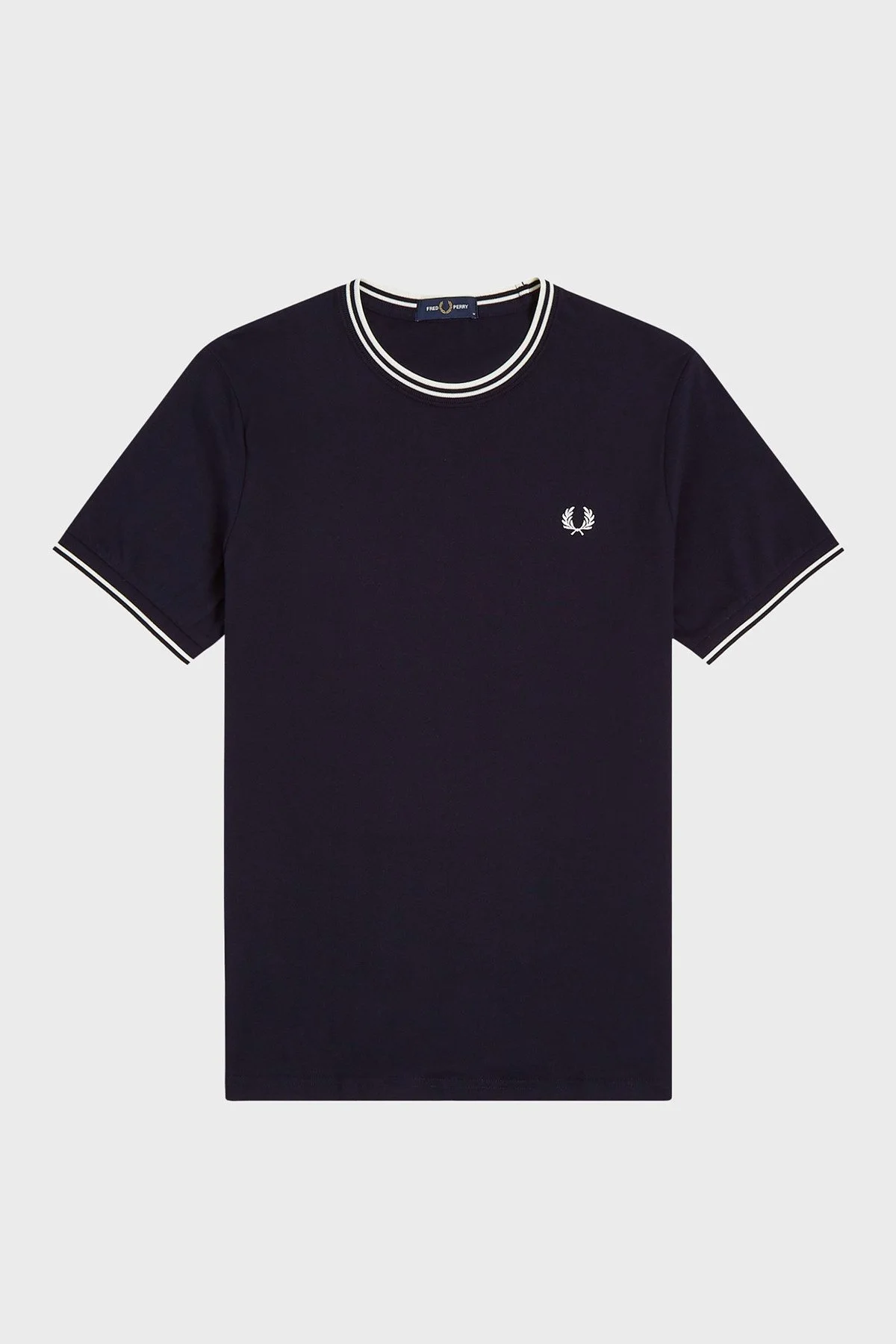 Fred Perry Logolu Pamuklu Regular Fit Bisiklet Yaka Erkek T Shirt M1588V 795 LACİVERT - 6