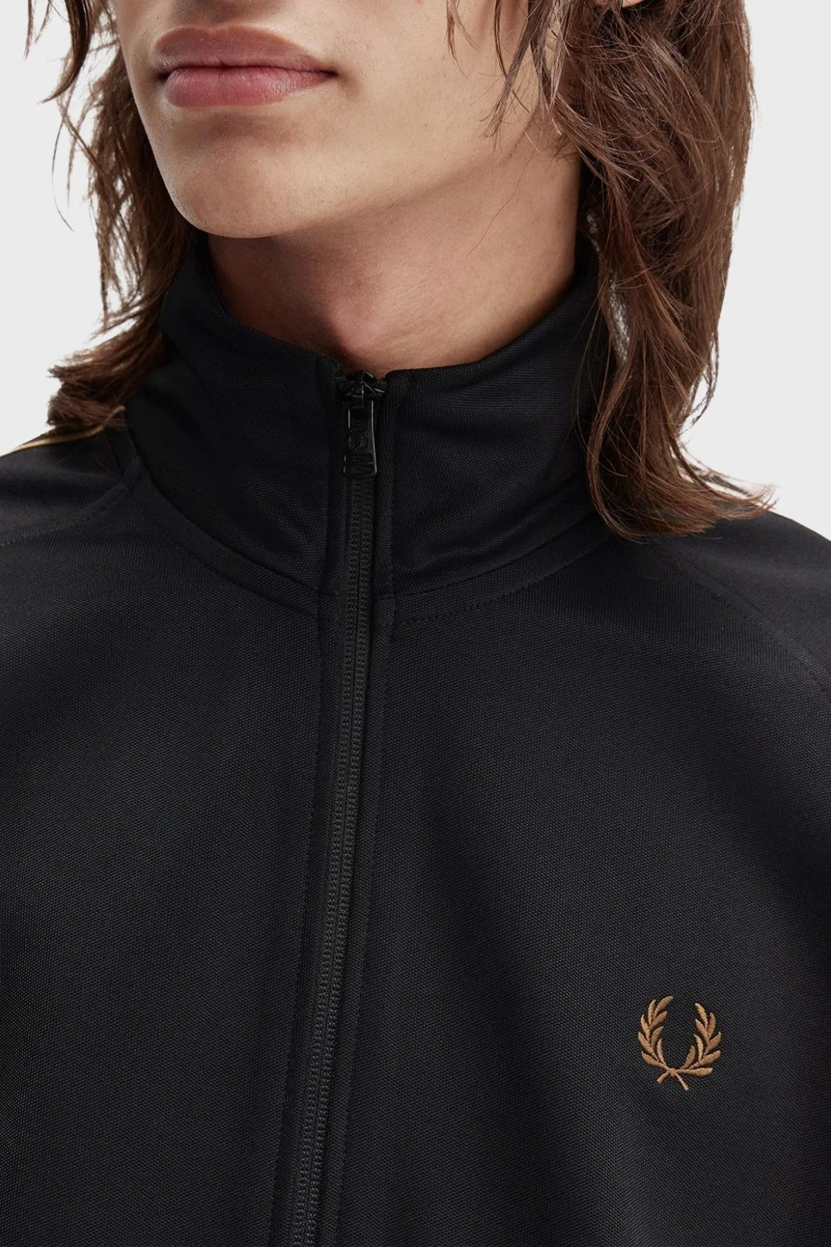 Fred Perry Logolu Pamuklu Regular Fit Dik Yaka Erkek Sweat J5557 S77 SİYAH - 5