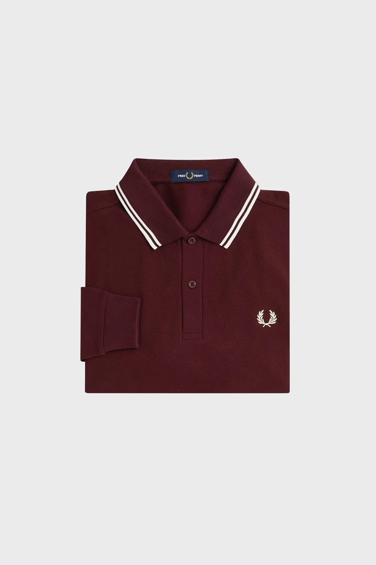 Fred Perry Logolu Pamuklu Regular Fit Düğmeli Erkek Polo Yaka Sweat M3636 597 BORDO - 3