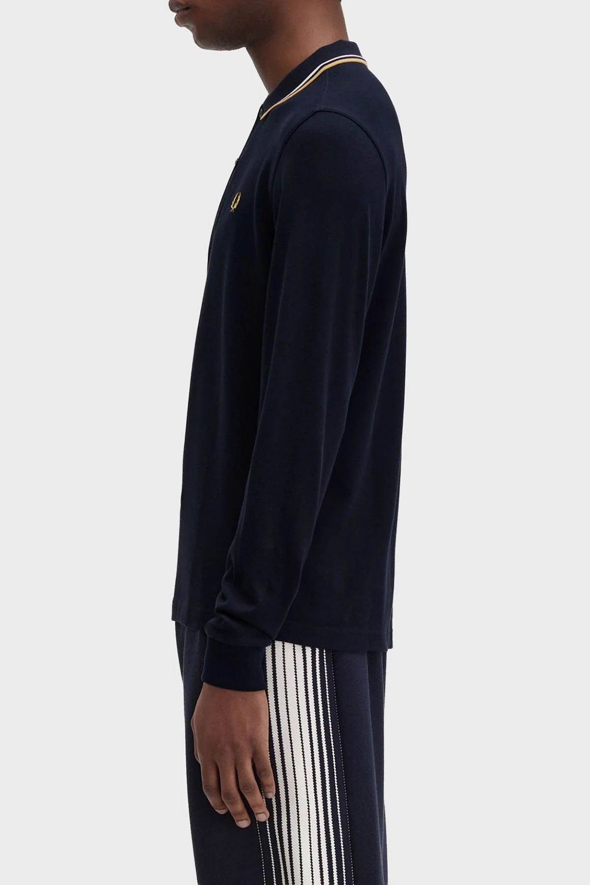 Fred Perry Logolu Pamuklu Regular Fit Düğmeli Erkek Polo Yaka Sweat M3636 W53 SİYAH - 2