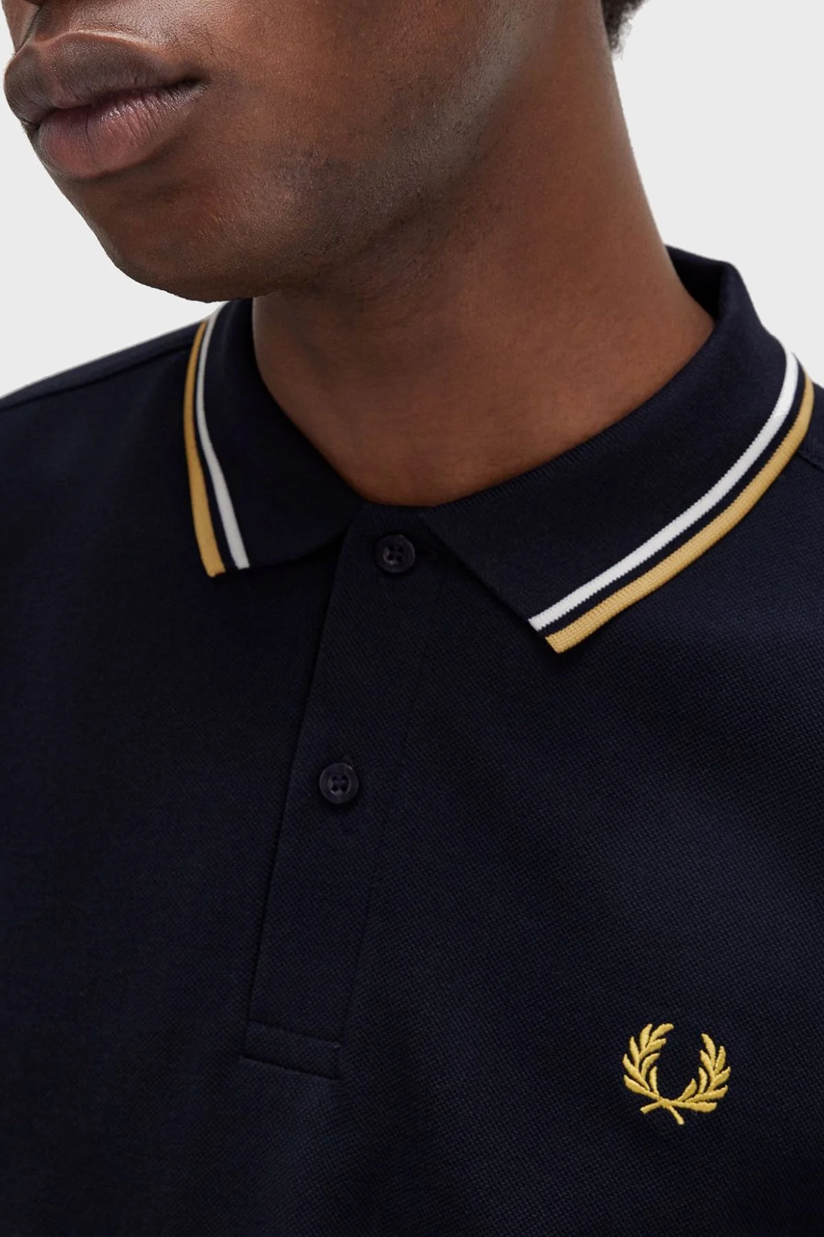 Fred Perry Logolu Pamuklu Regular Fit Düğmeli Erkek Polo Yaka Sweat M3636 W53 SİYAH - 4