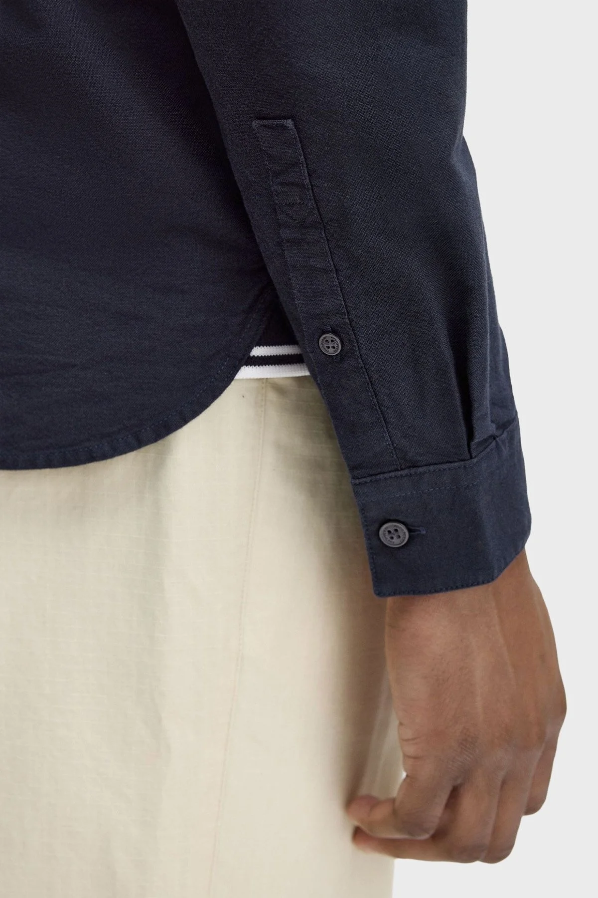 Fred Perry Logolu Pamuklu Regular Fit Düğmeli Yaka Erkek Gömlek M5516 608 LACİVERT - 5