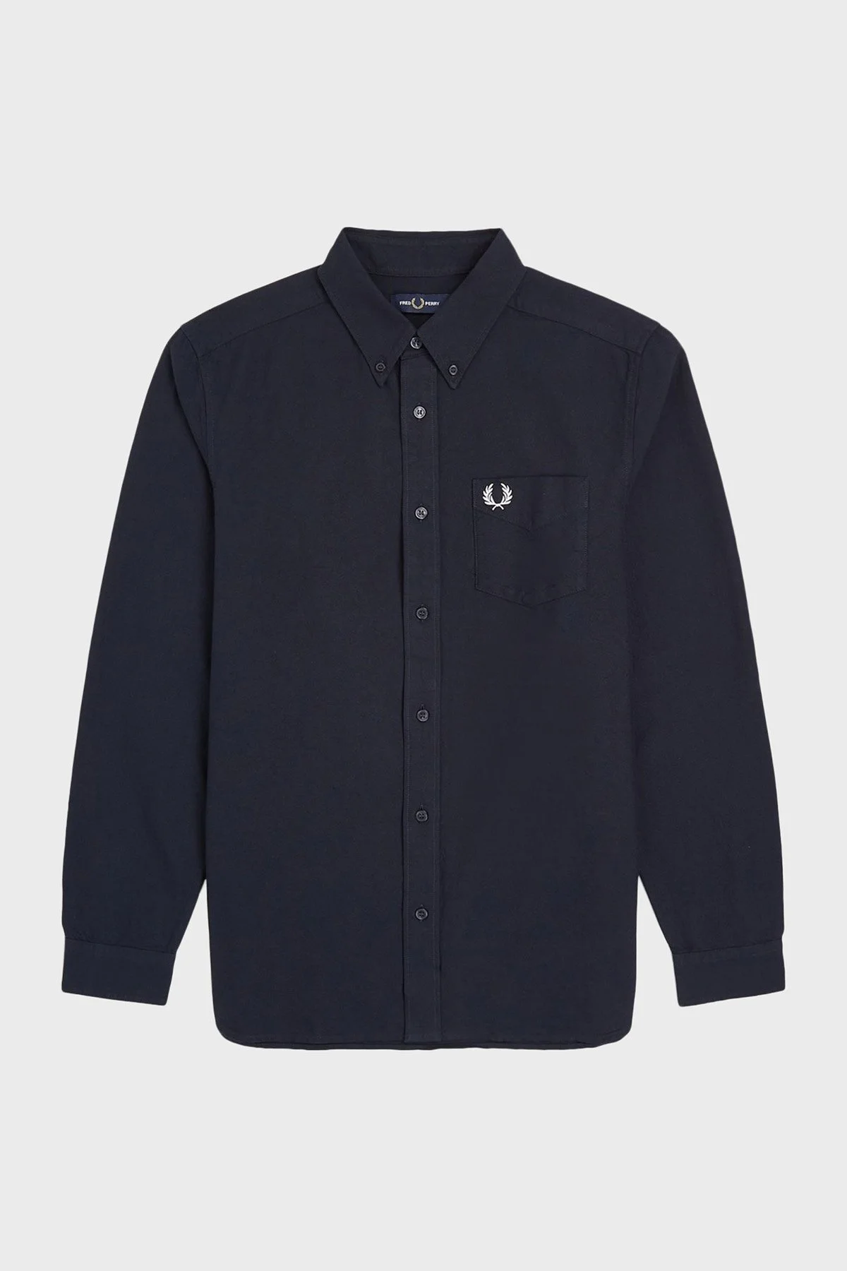 Fred Perry Logolu Pamuklu Regular Fit Düğmeli Yaka Erkek Gömlek M5516 608 LACİVERT - 6