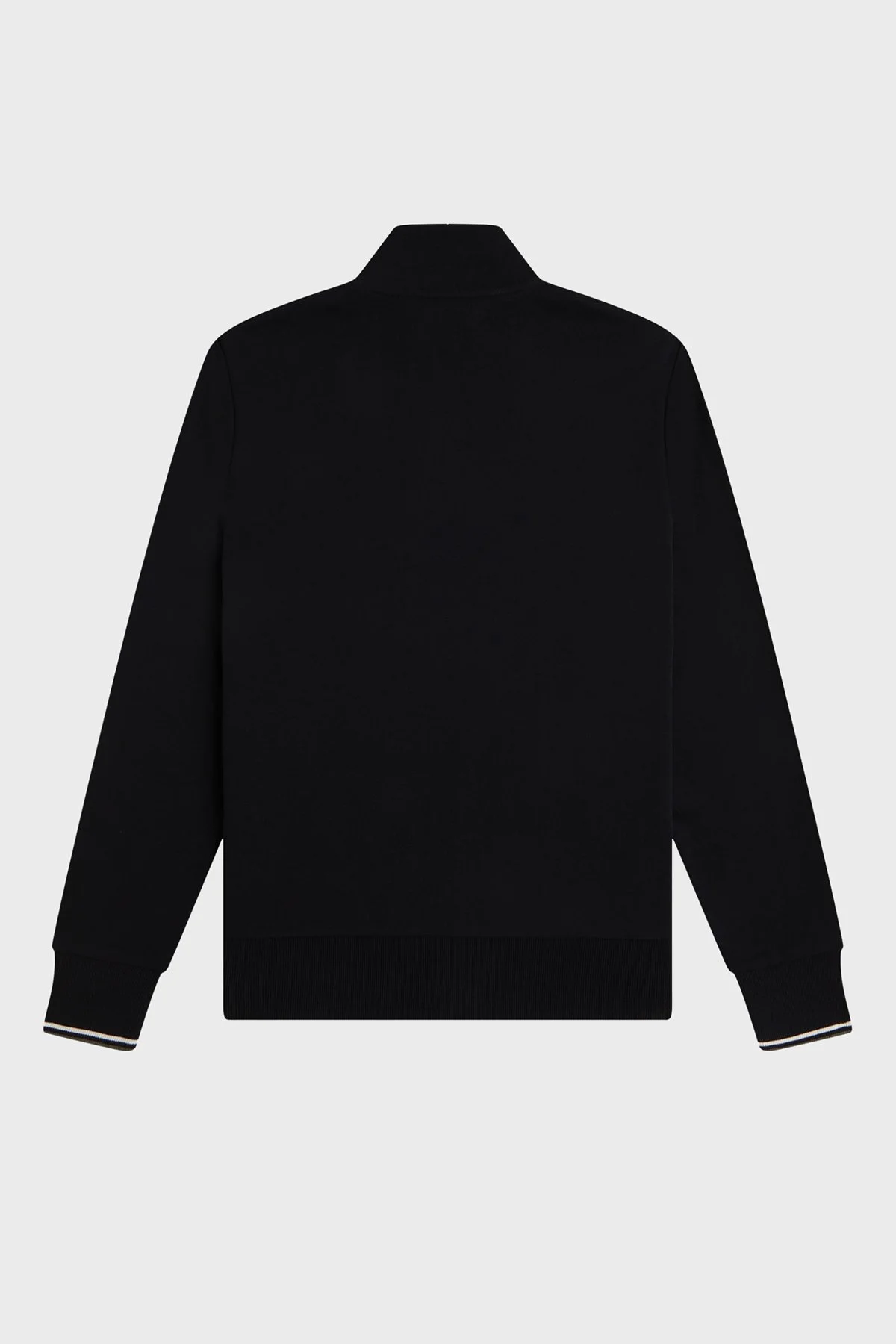 Fred Perry Logolu Pamuklu Yarım Fermuarlı Dik Yaka Erkek Sweat M3574 W54 Siyah - 7