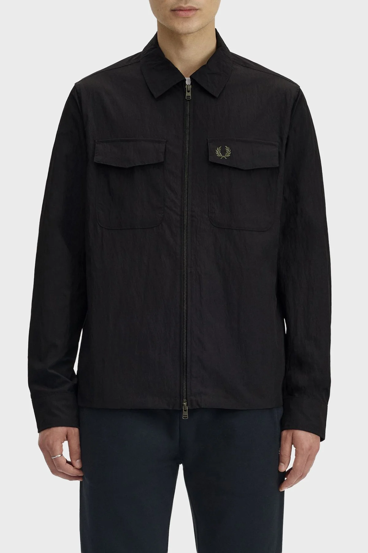 Fred Perry Logolu Regular Fit Gömlek Yaka Erkek Ceket M5684 236 SİYAH - 1