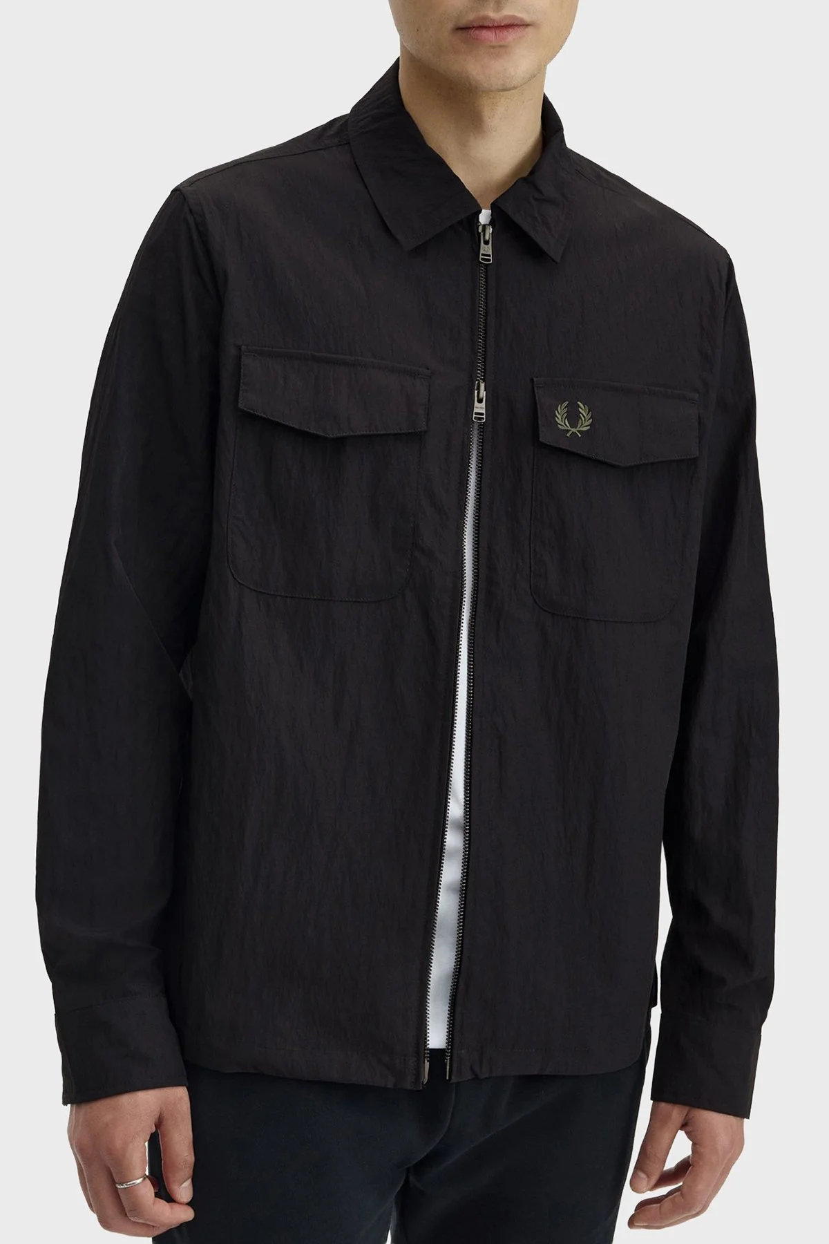 Fred Perry Logolu Regular Fit Gömlek Yaka Erkek Ceket M5684 236 SİYAH - 6