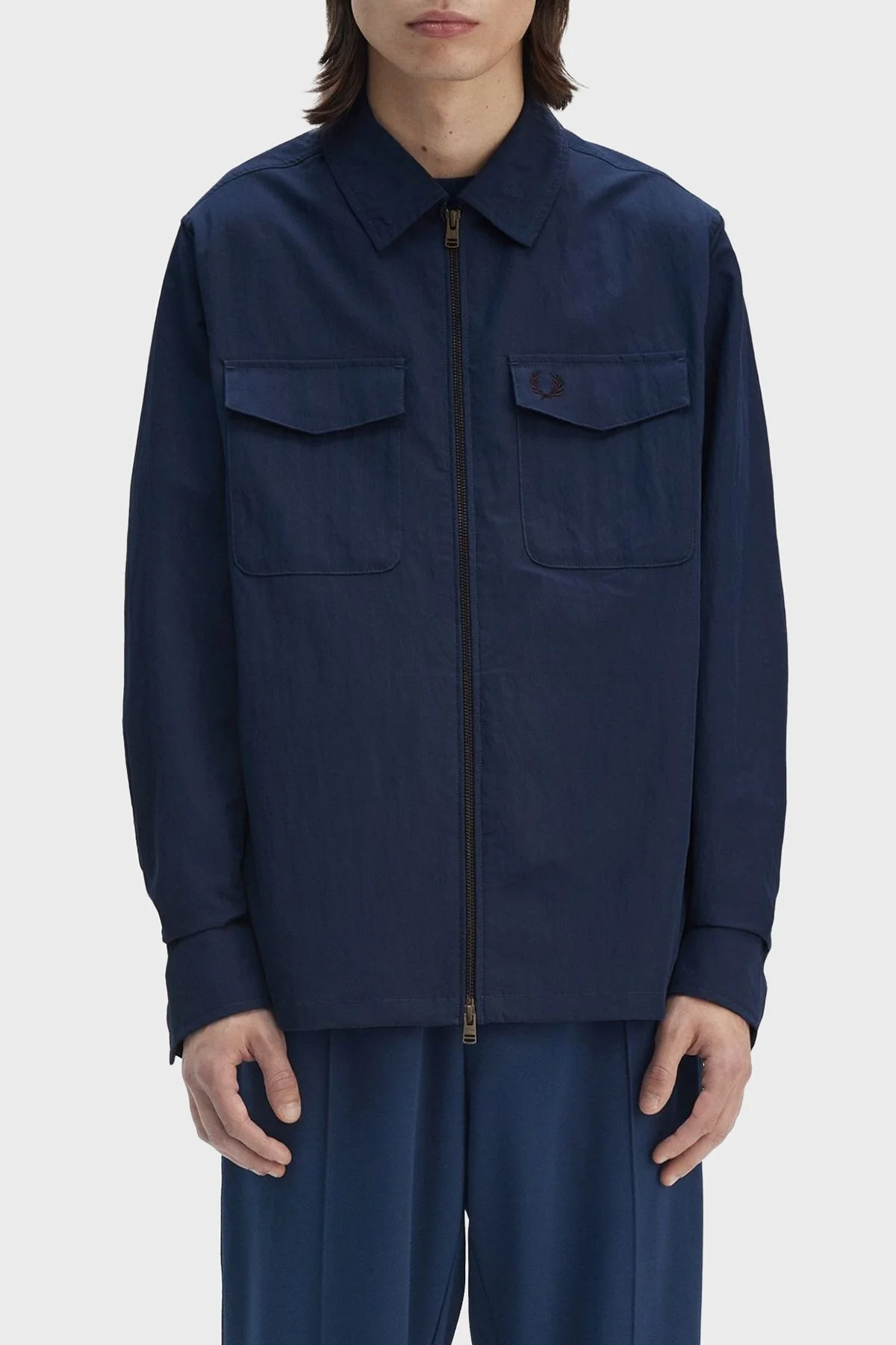 Fred Perry Logolu Regular Fit Gömlek Yaka Erkek Ceket M5684 311 LACİVERT - 8