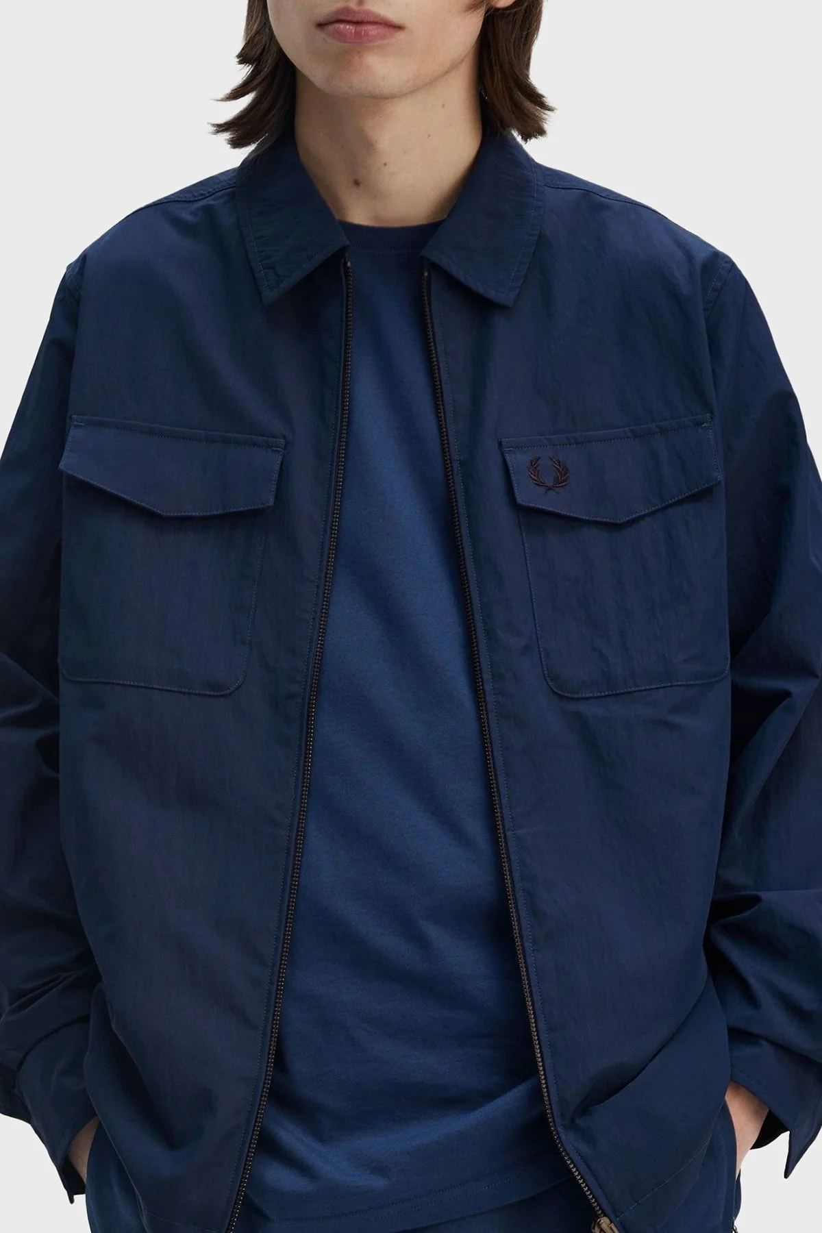 Fred Perry Logolu Regular Fit Gömlek Yaka Erkek Ceket M5684 311 LACİVERT - 9