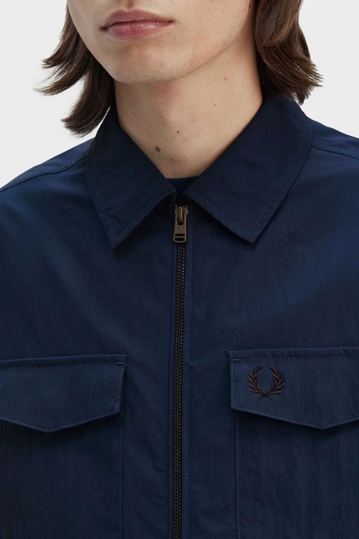 Fred Perry Logolu Regular Fit Gömlek Yaka Erkek Ceket M5684 311 LACİVERT - 14