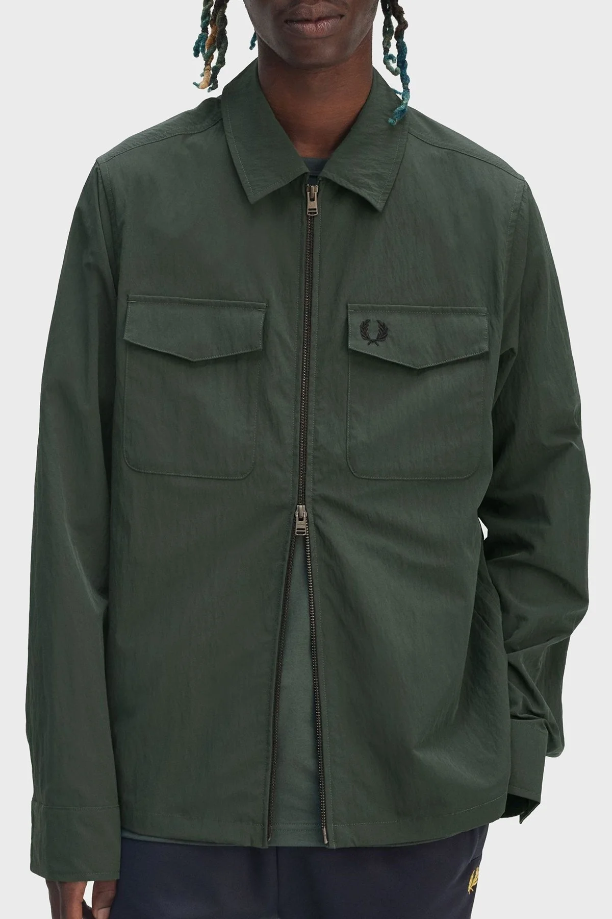 Fred Perry Logolu Regular Fit Gömlek Yaka Erkek Ceket M5684 X89 HAKİ - 10