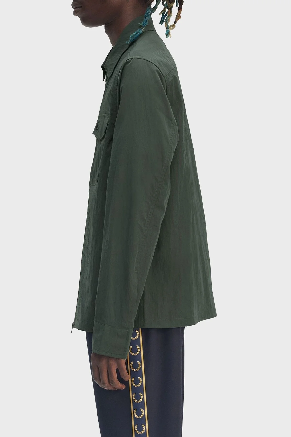 Fred Perry Logolu Regular Fit Gömlek Yaka Erkek Ceket M5684 X89 HAKİ - 11