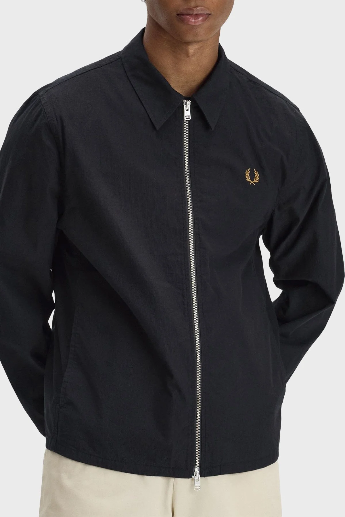Fred Perry Logolu Regular Fit Klasik Yaka Mevsimlik Erkek Mont M2428 102 SİYAH - 3