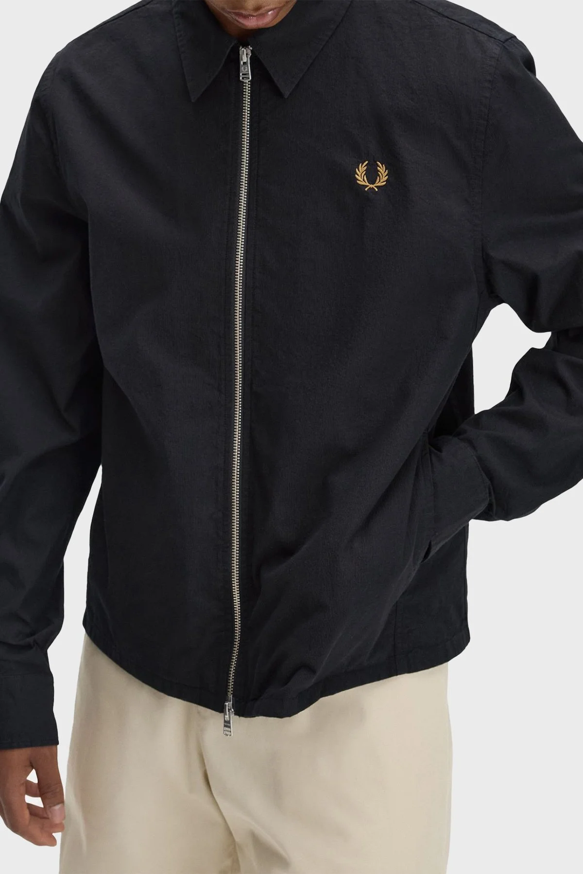 Fred Perry Logolu Regular Fit Klasik Yaka Mevsimlik Erkek Mont M2428 102 SİYAH - 4