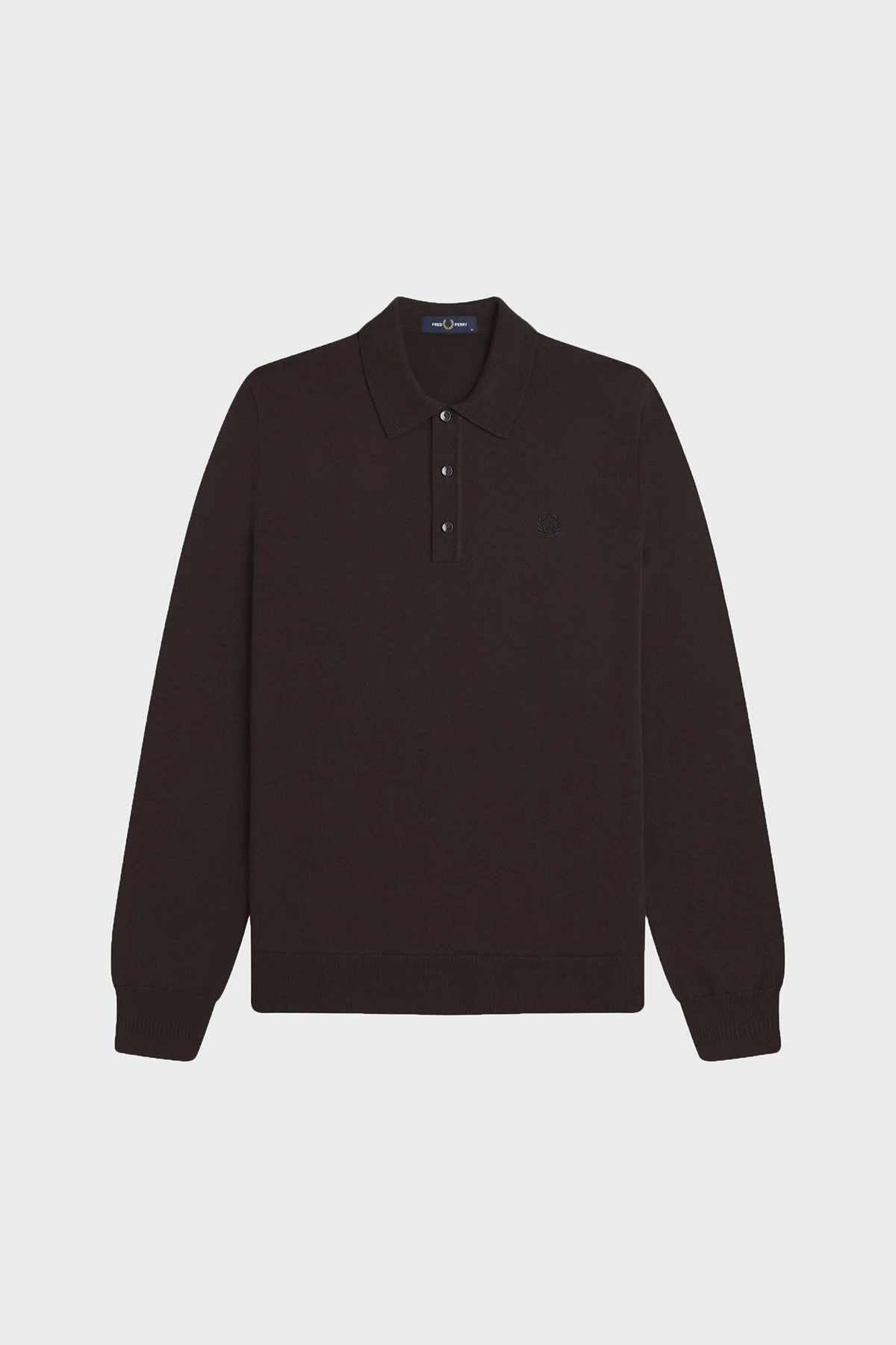 Fred Perry Logolu Yün ve Pamuk Karışımlı Düğmeli Erkek Polo K4535 33C Kahve - 5