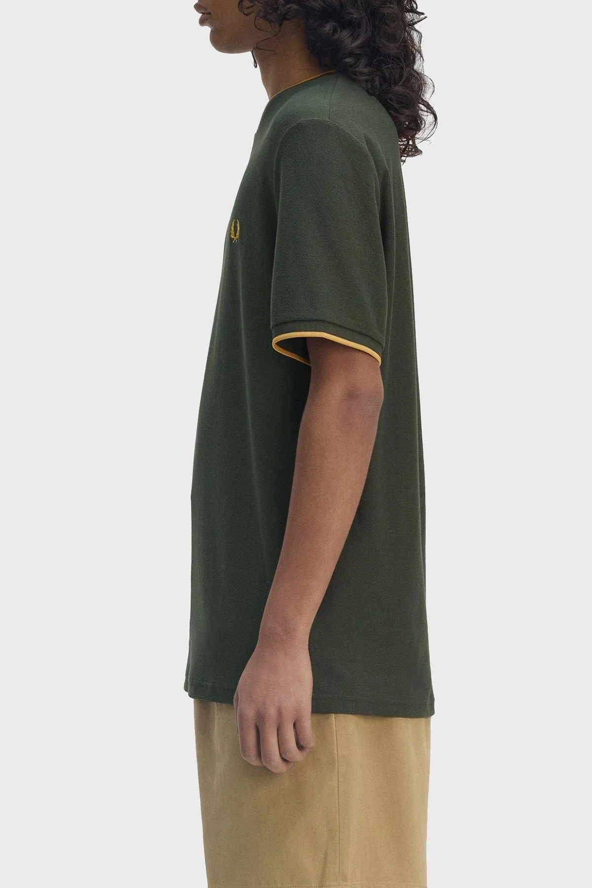 Fred Perry Pamuklu Regular Fit Bisiklet Yaka Erkek T Shirt M8585 X89 YEŞİL - 10