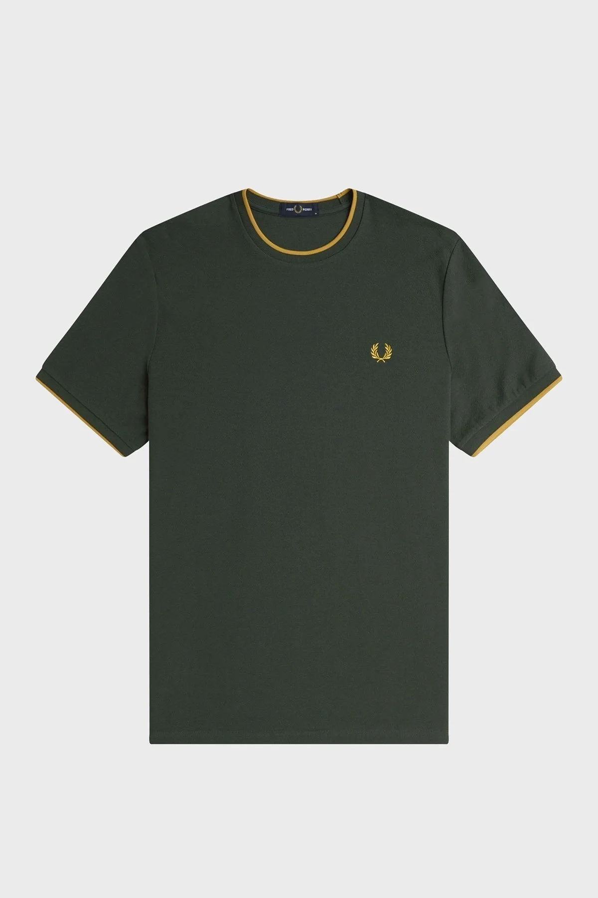 Fred Perry Pamuklu Regular Fit Bisiklet Yaka Erkek T Shirt M8585 X89 YEŞİL - 13