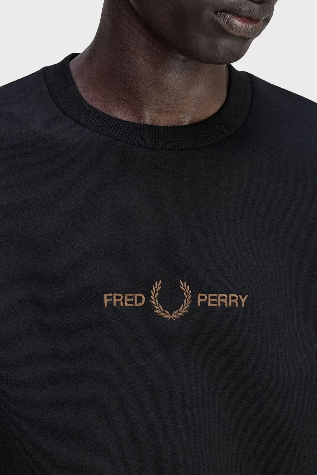 Fred Perry Pamuklu Regular Fit Bisiklet Yaka Logolu Erkek Sweat M4727 S77 SİYAH - 4