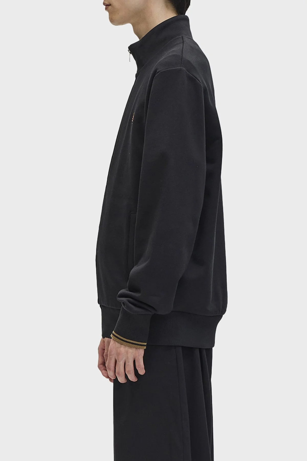 Fred Perry Pamuklu Regular Fit Dik Yaka Fermuarlı Erkek Sweat J1327 102 SİYAH - 4