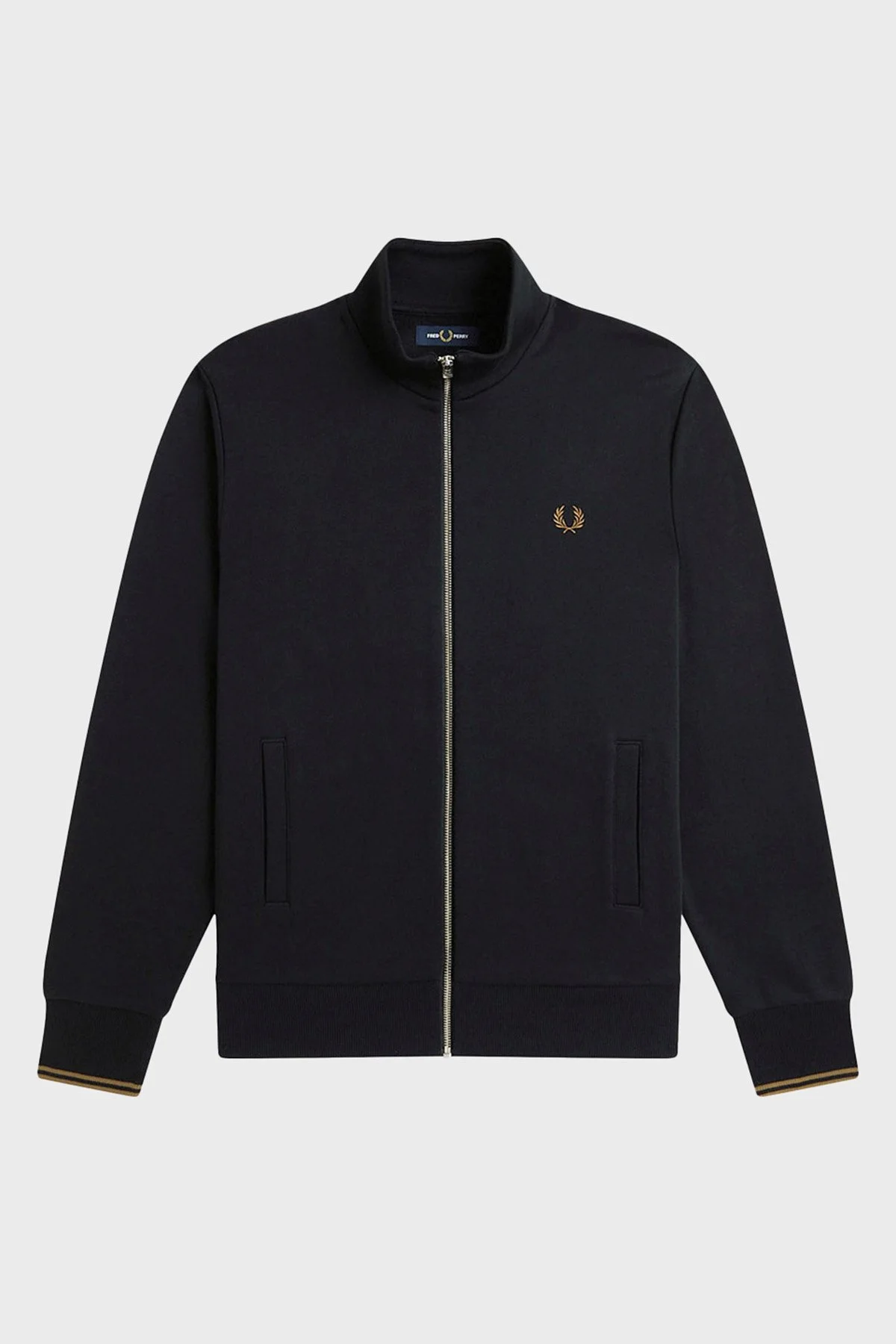 Fred Perry Pamuklu Regular Fit Dik Yaka Fermuarlı Erkek Sweat J1327 102 SİYAH - 6