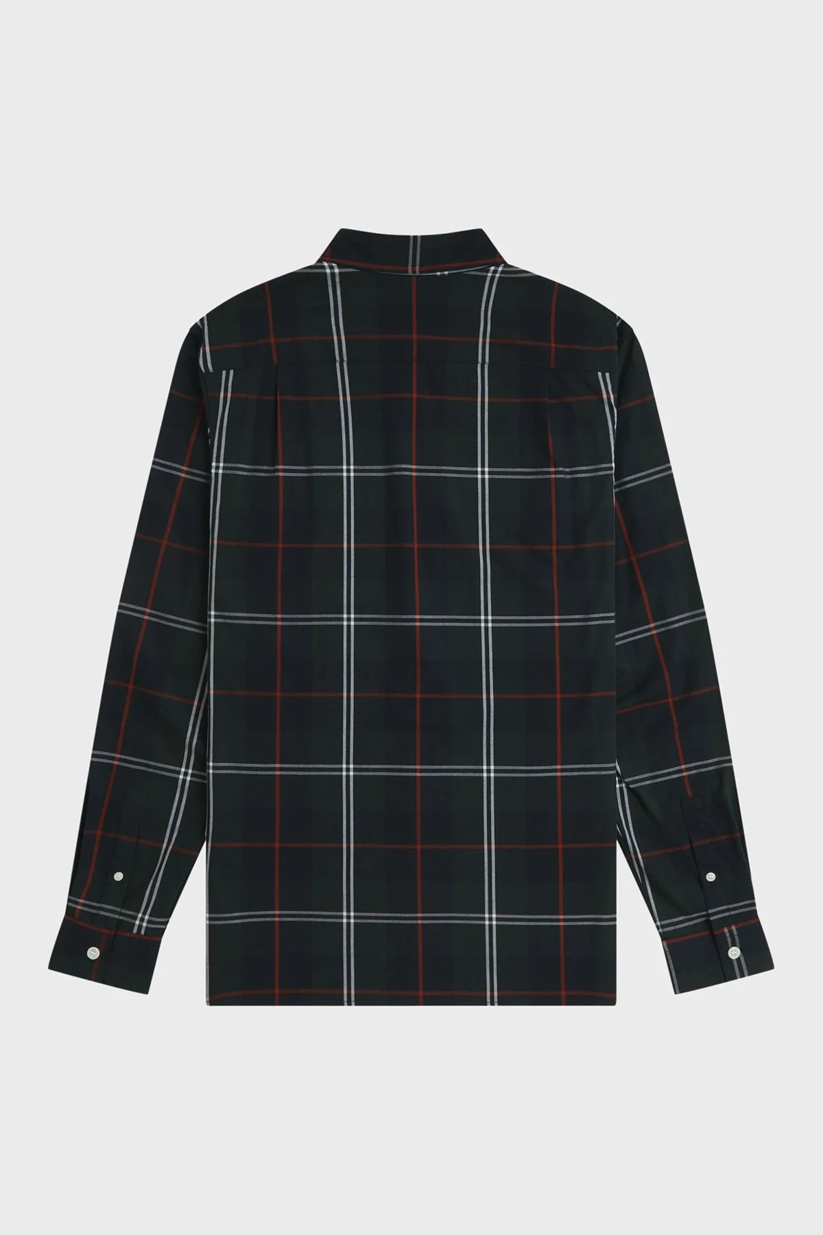 Fred Perry Pamuklu Regular Fit Ekoseli Erkek Gömlek M3456 Q20 Koyu yeşil - 7