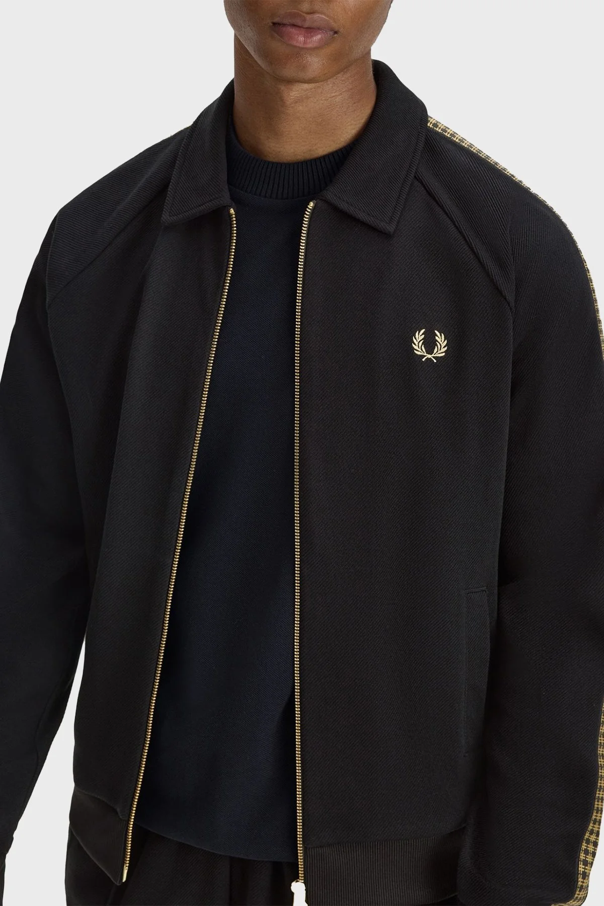 Fred Perry Pamuklu Regular Fit Fermuarlı Erkek Eşofman Üstü J2302 102 SİYAH - 4
