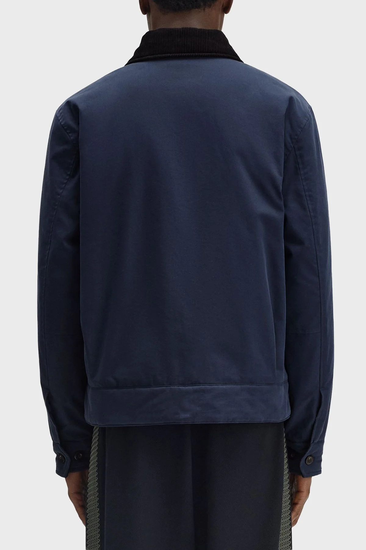 Fred Perry Pamuklu Regular Fit Kadife Yaka Logolu Erkek Mont J8535 738 KOYU MAVİ - 3