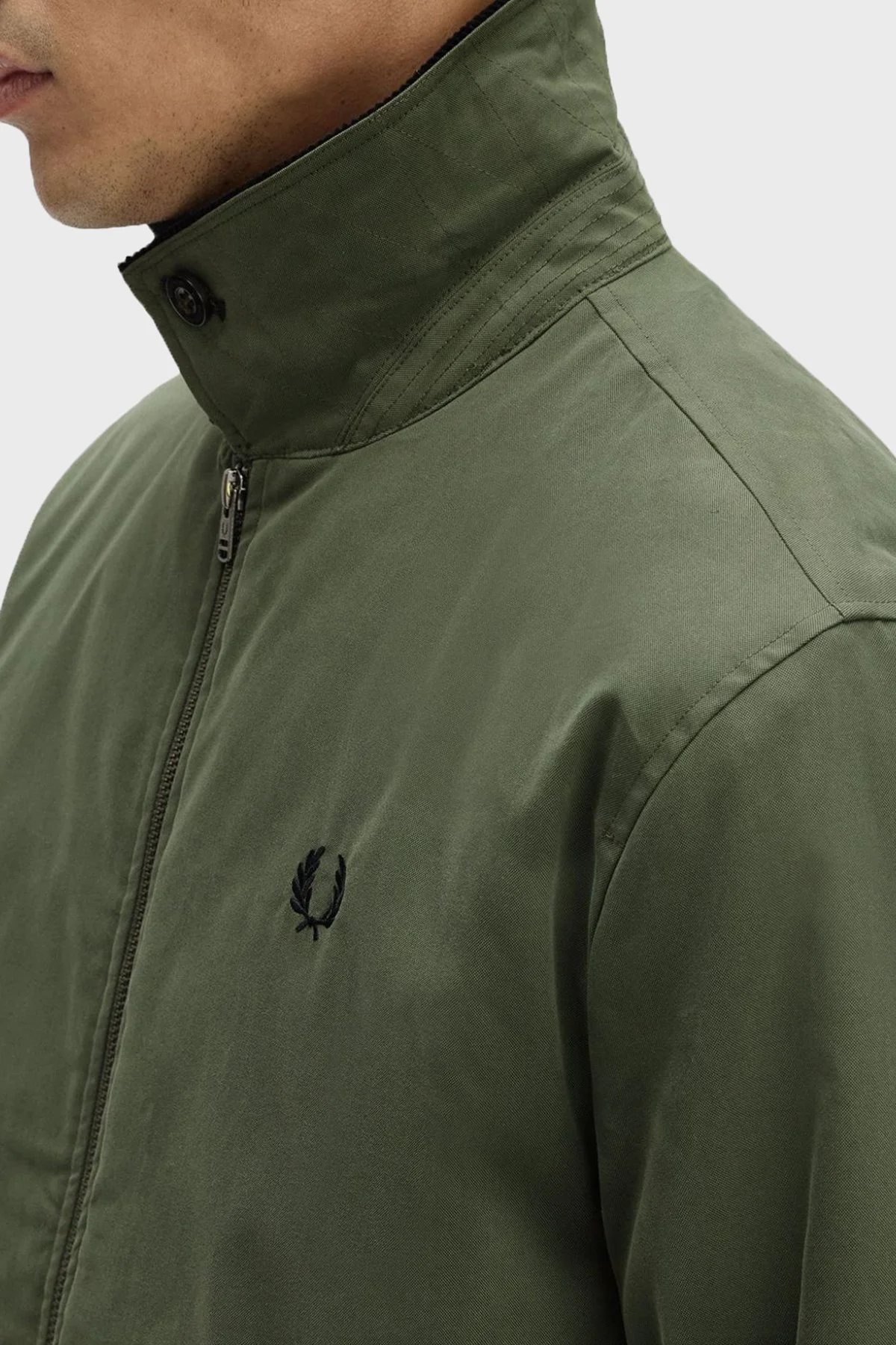 Fred Perry Pamuklu Regular Fit Kadife Yaka Logolu Erkek Mont J8535 W19 YEŞİL - 7