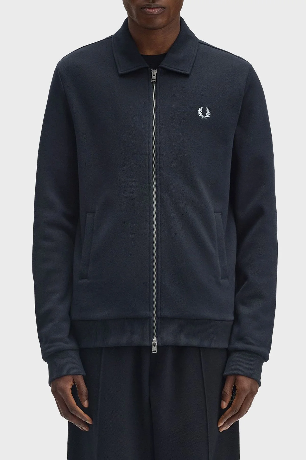 Fred Perry Pamuklu Regular Fit Klasik Yaka Fermuarlı Erkek Sweat J1328 608 KOYU MAVİ - 1