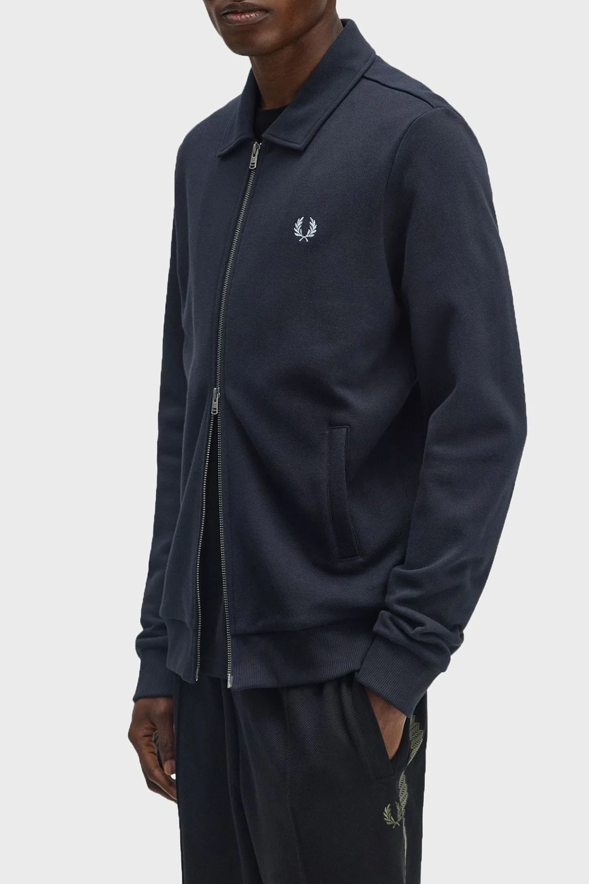 Fred Perry Pamuklu Regular Fit Klasik Yaka Fermuarlı Erkek Sweat J1328 608 KOYU MAVİ - 3