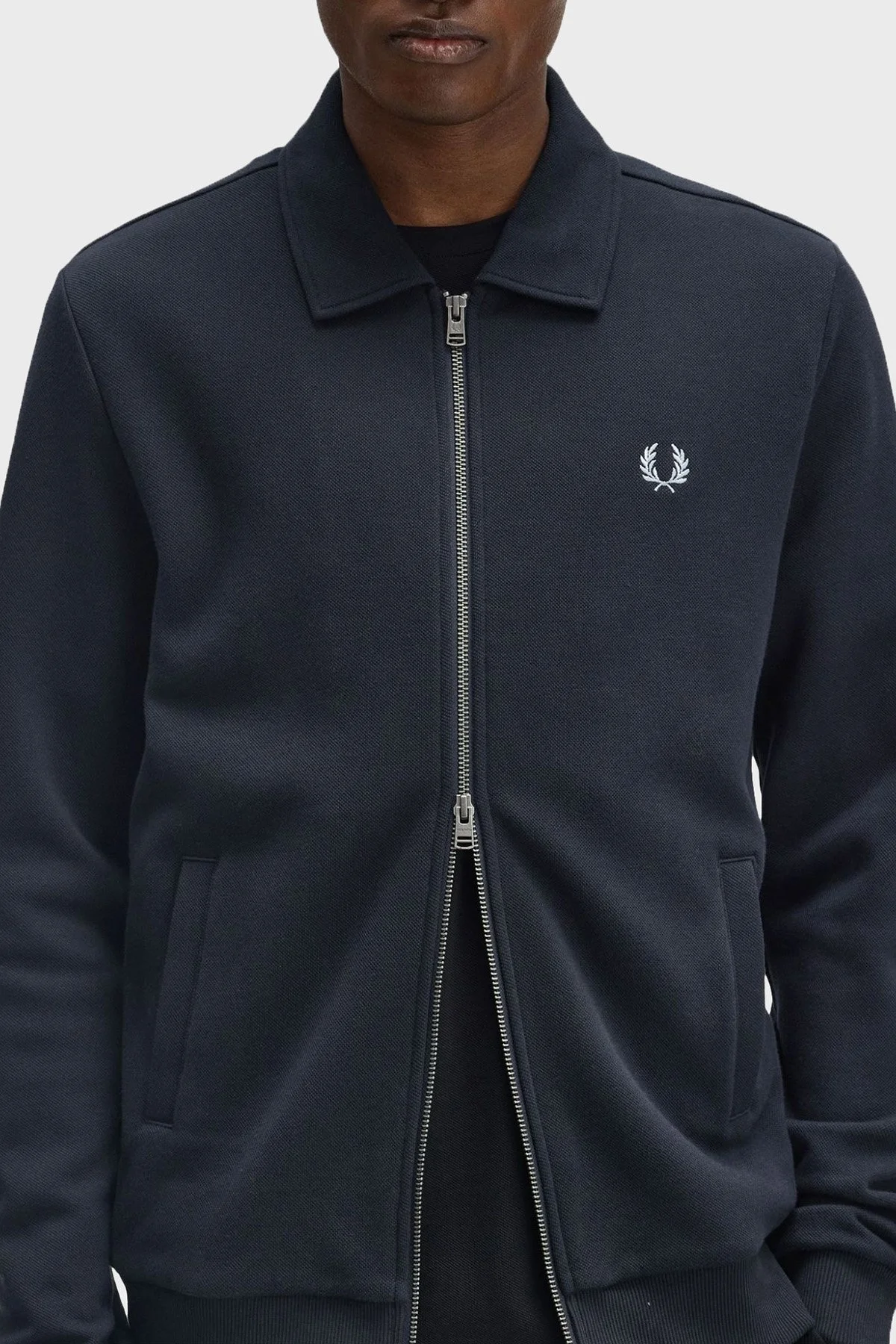 Fred Perry Pamuklu Regular Fit Klasik Yaka Fermuarlı Erkek Sweat J1328 608 KOYU MAVİ - 4