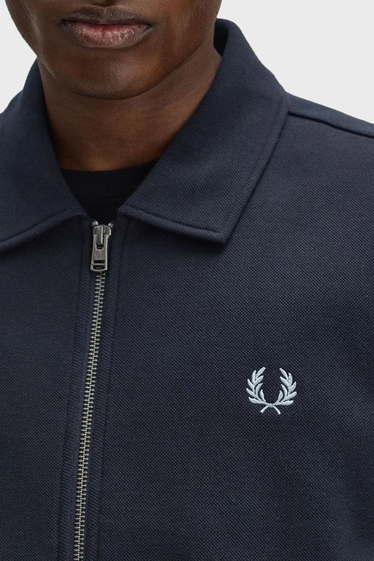 Fred Perry Pamuklu Regular Fit Klasik Yaka Fermuarlı Erkek Sweat J1328 608 KOYU MAVİ - 5