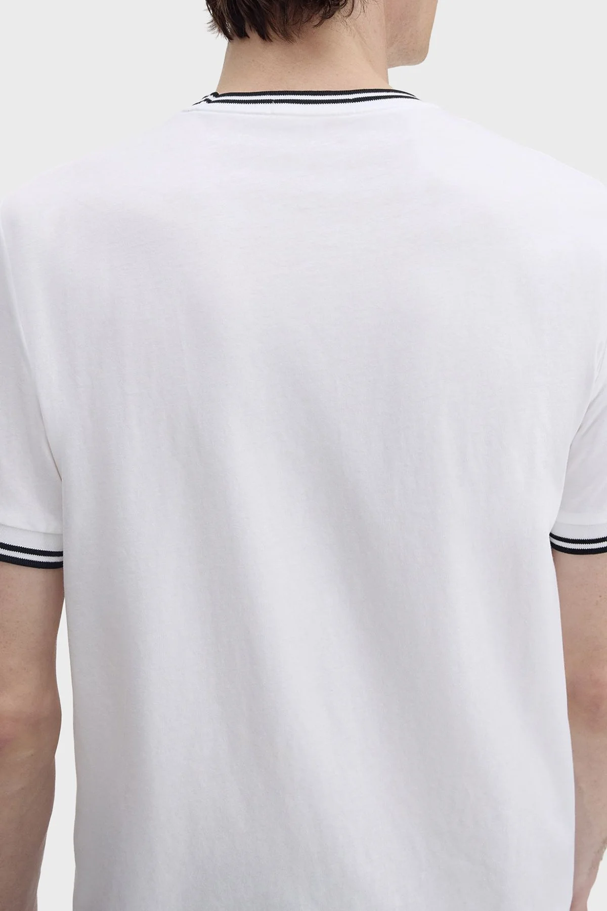 Fred Perry Pamuklu Regular Fit Logolu Bisiklet Yaka Erkek T Shirt M1588V 100 BEYAZ - 4