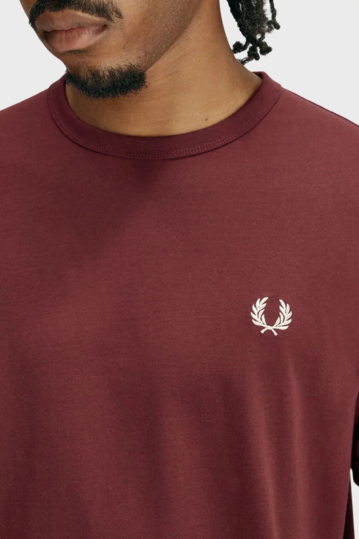 Fred Perry Pamuklu Regular Fit Logolu Bisiklet Yaka Erkek T Shirt M3519 K22 BORDO - 2